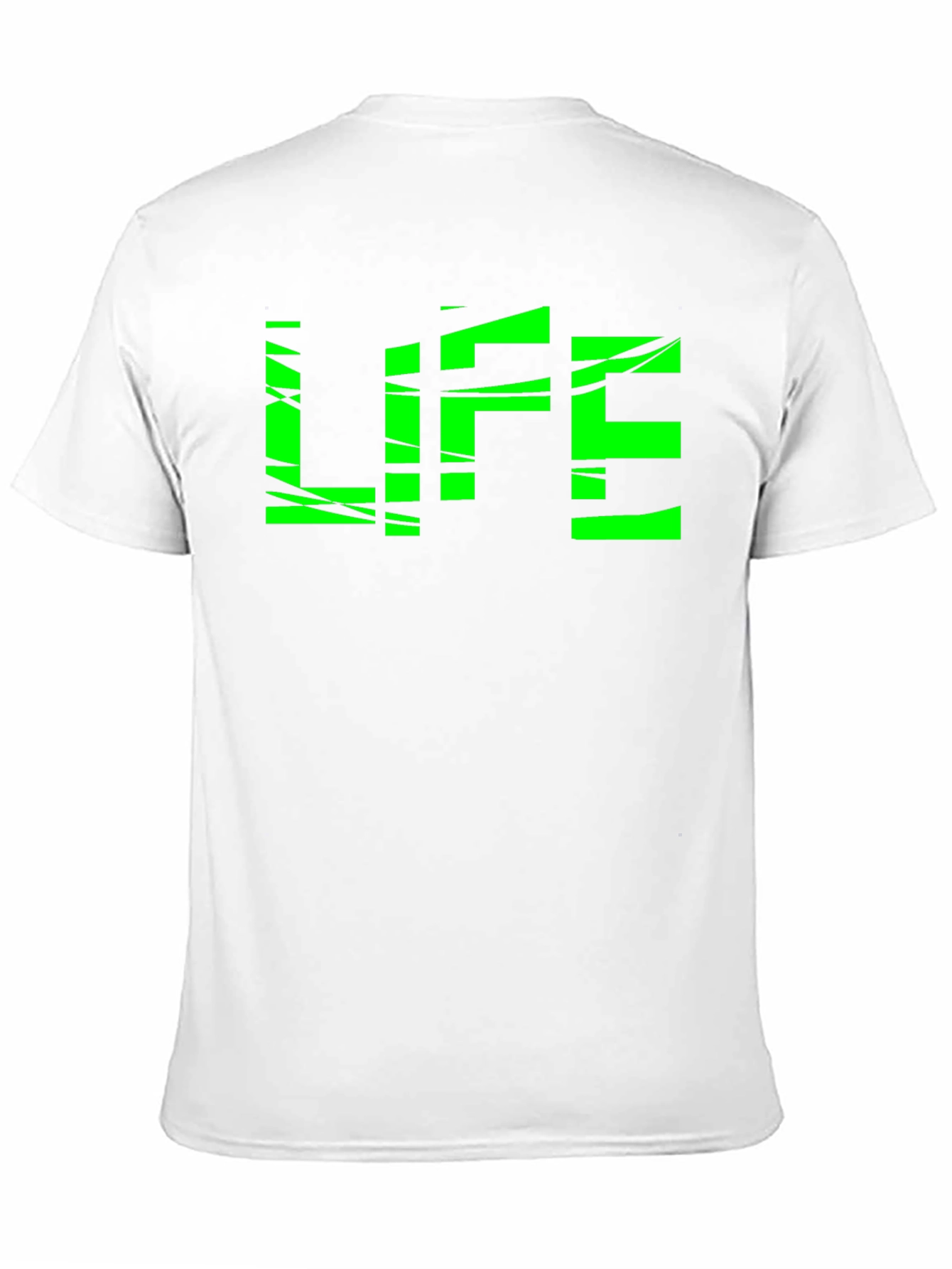 Black Green "LIFE" Graphic Black T-Shirt view 11