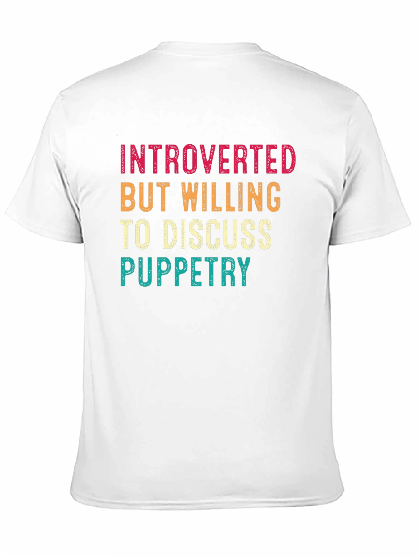 Black Introverted Puppetry T-Shirt - Funny Graphic Tee view 11