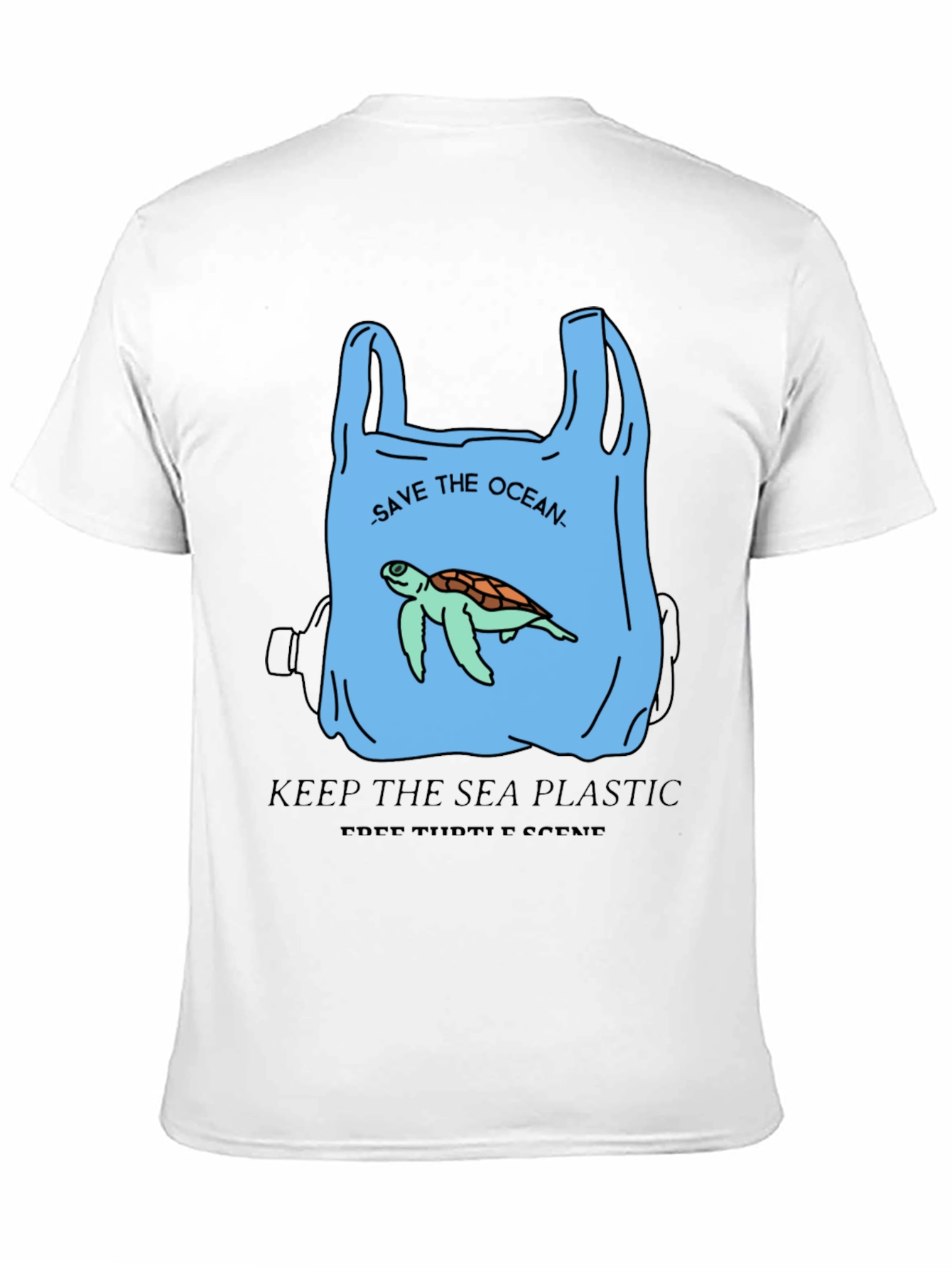 Black Save the Ocean Graphic Tee - Protect Sea Turtles view 11