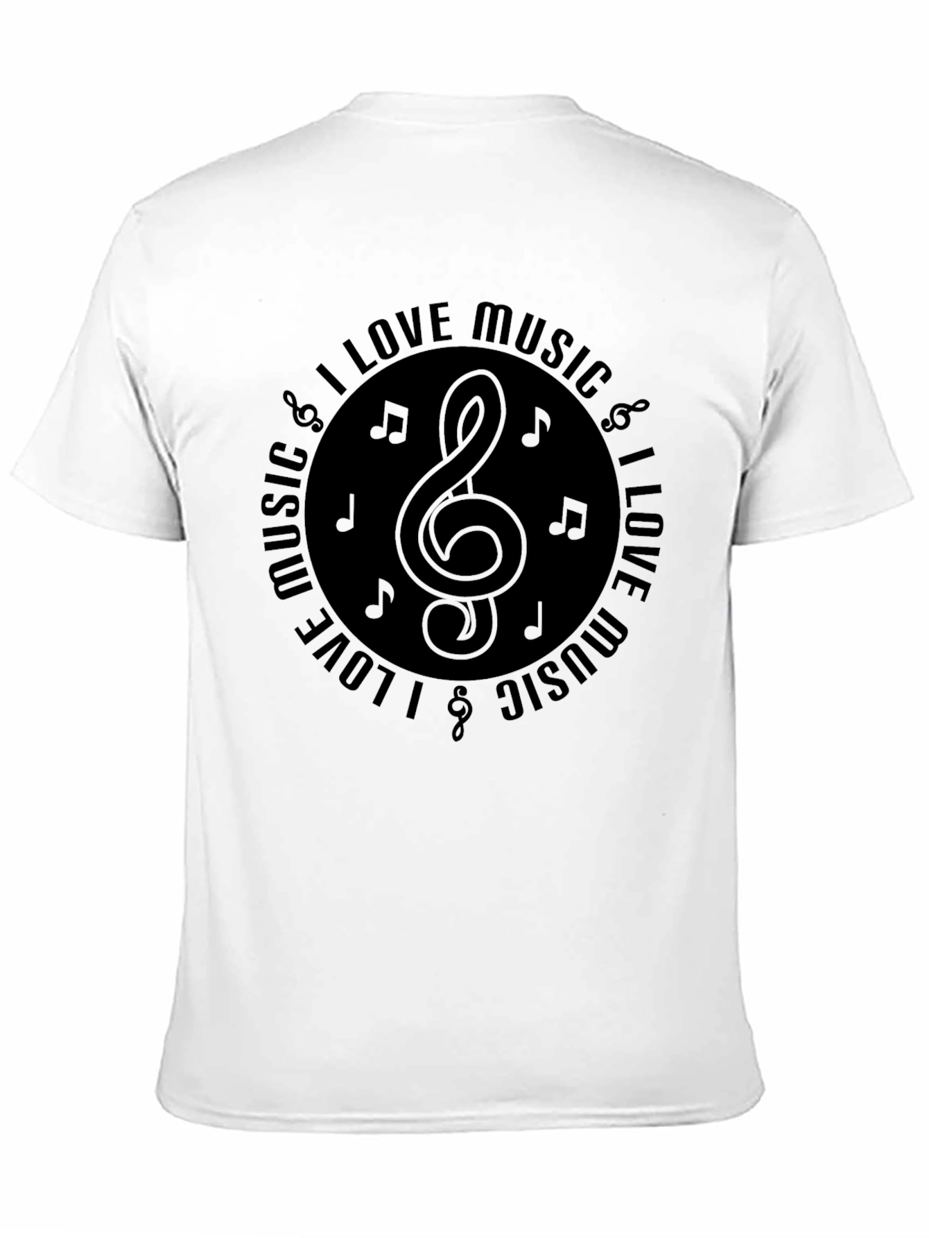 Black I Love Music Graphic T-Shirt view 11