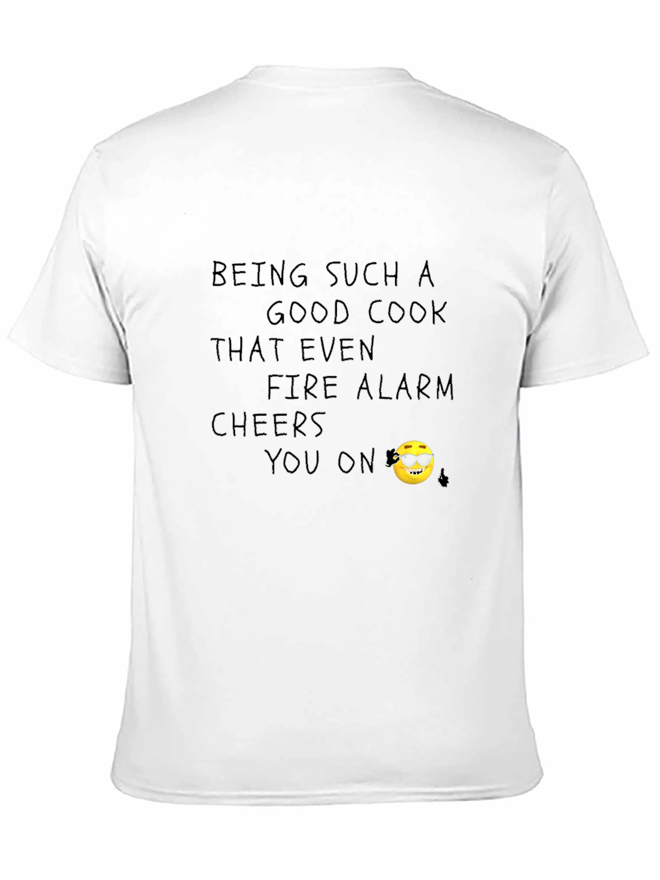 Black Cool Cook T-Shirt - Fire Alarm Cheers You On! view 11