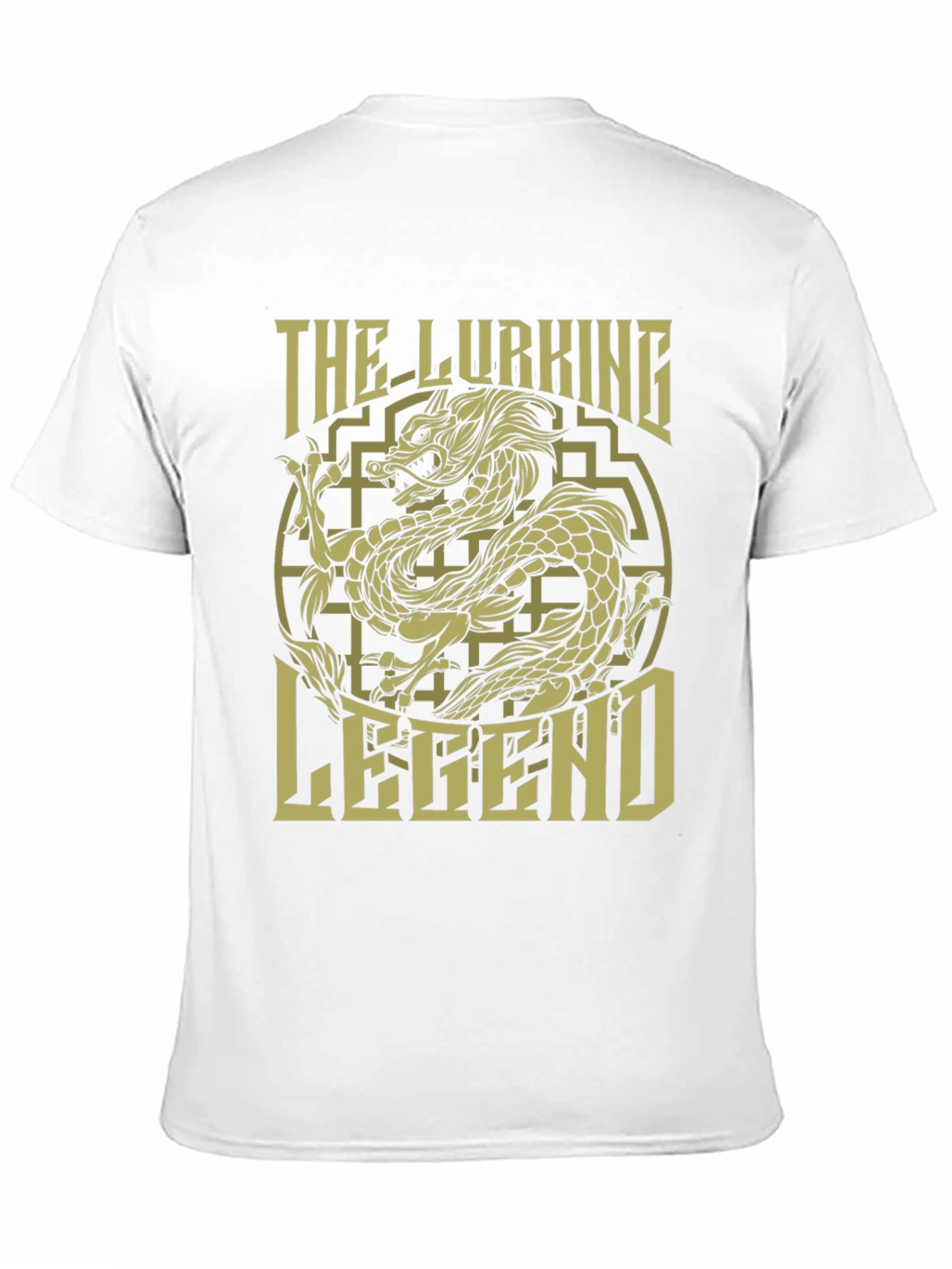 Black The Lurking Legend Dragon Graphic T-Shirt view 11