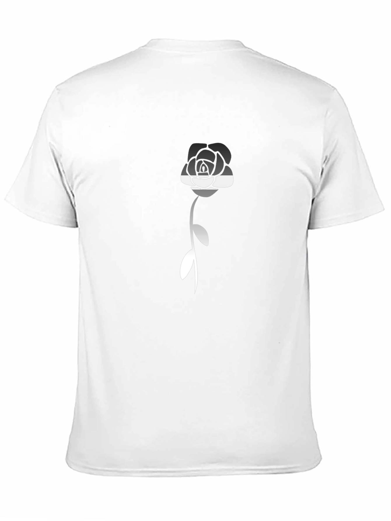 Black Monochrome Rose Graphic Tee - Stylish Menswear view 11