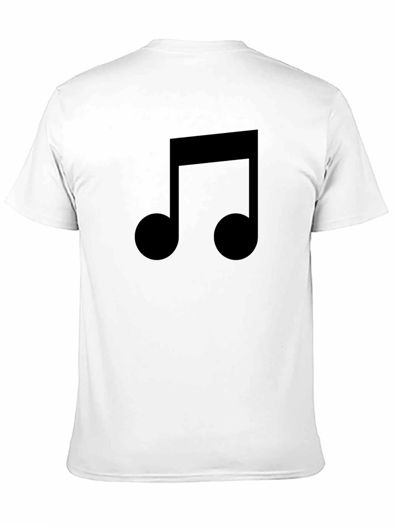Black Musical Note Graphic Tee - Black Casual Cotton T-Shirt view 11