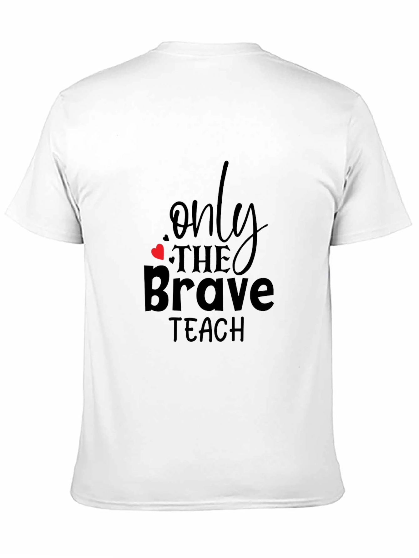 Black Only the Brave Teach Black T-Shirt view 11