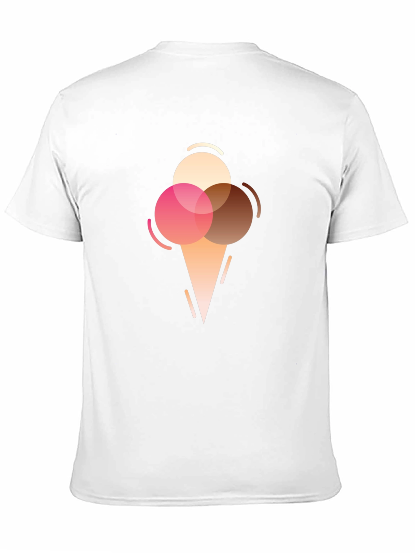 Black Ice Cream Graphic Tee - Modern Dessert Lover T-Shirt view 11