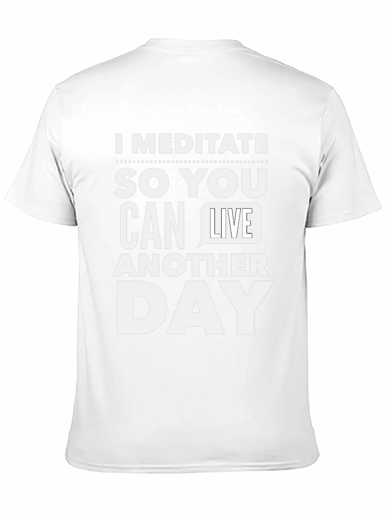 Black Meditate Graphic Tee - Funny Sarcastic T-Shirt view 11