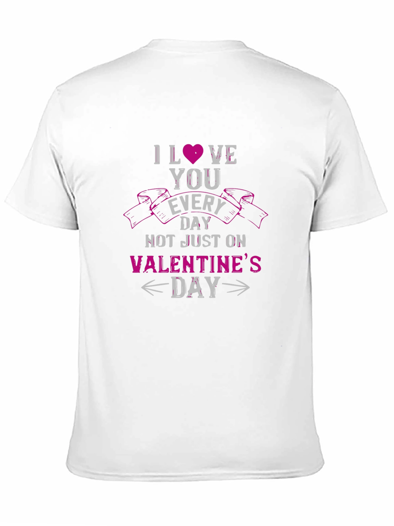 Black I Love You Every Day Valentine's T-Shirt view 11