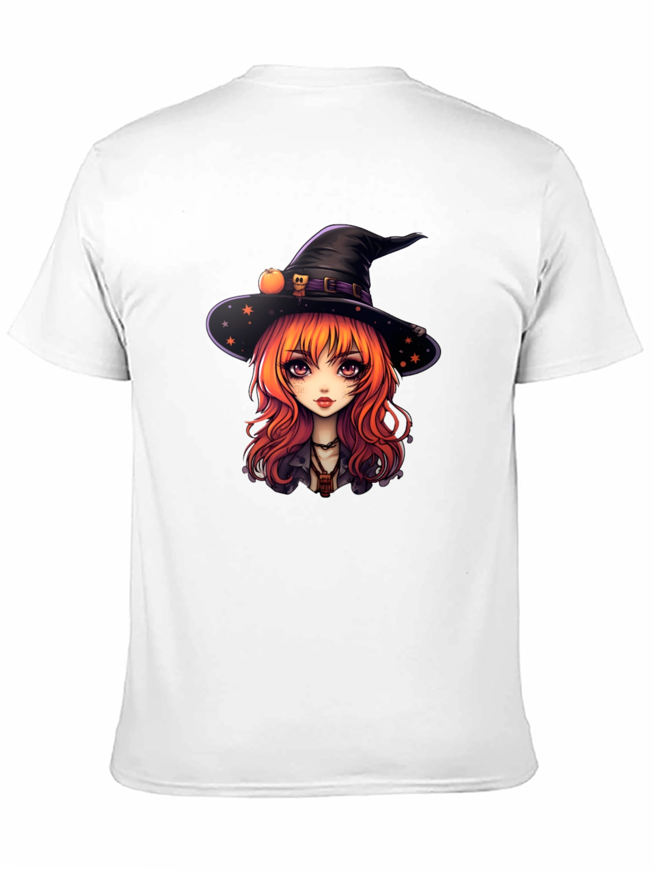 Black Whimsical Witch Girl T-Shirt view 11