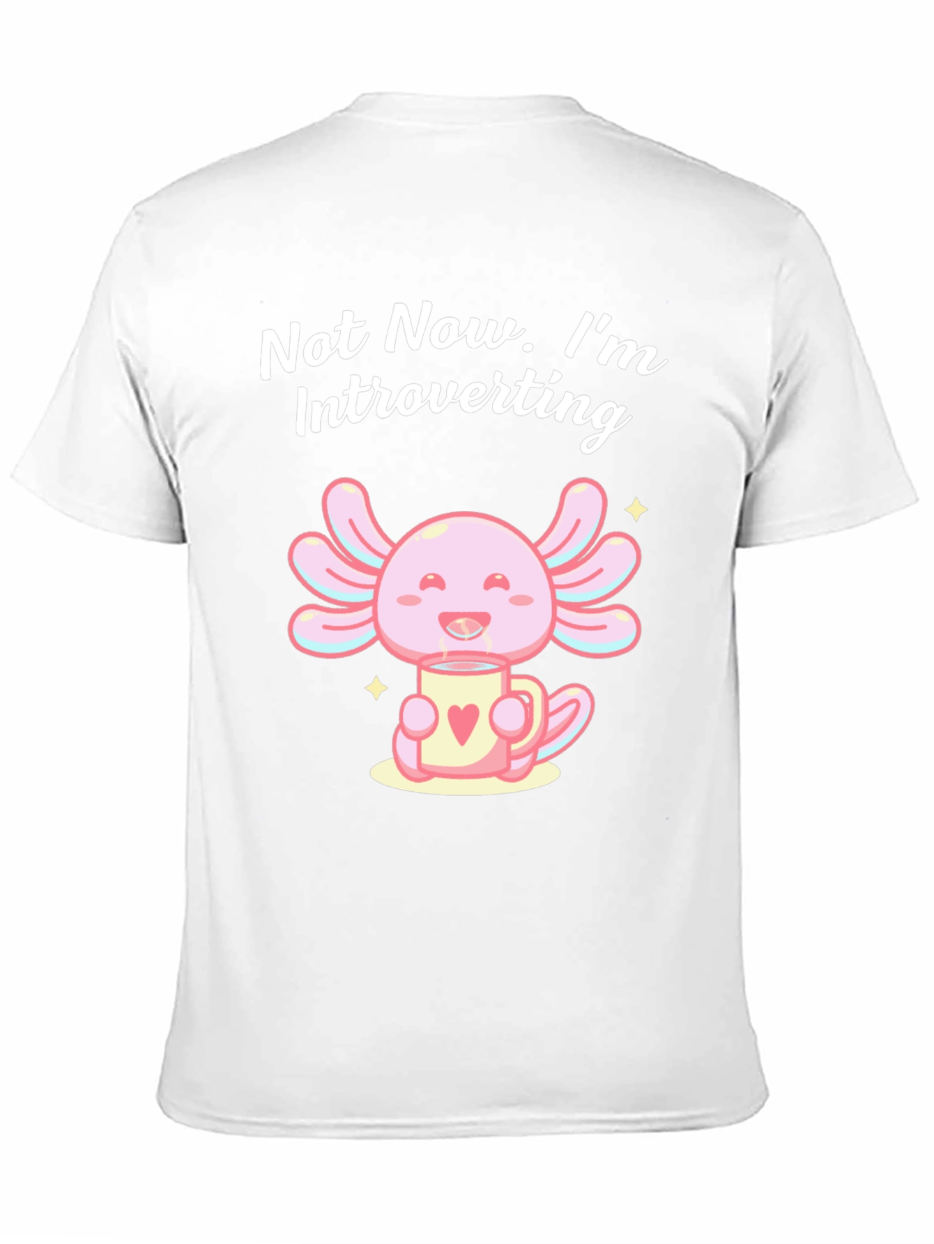 Black Introverting Axolotl Graphic T-Shirt view 11