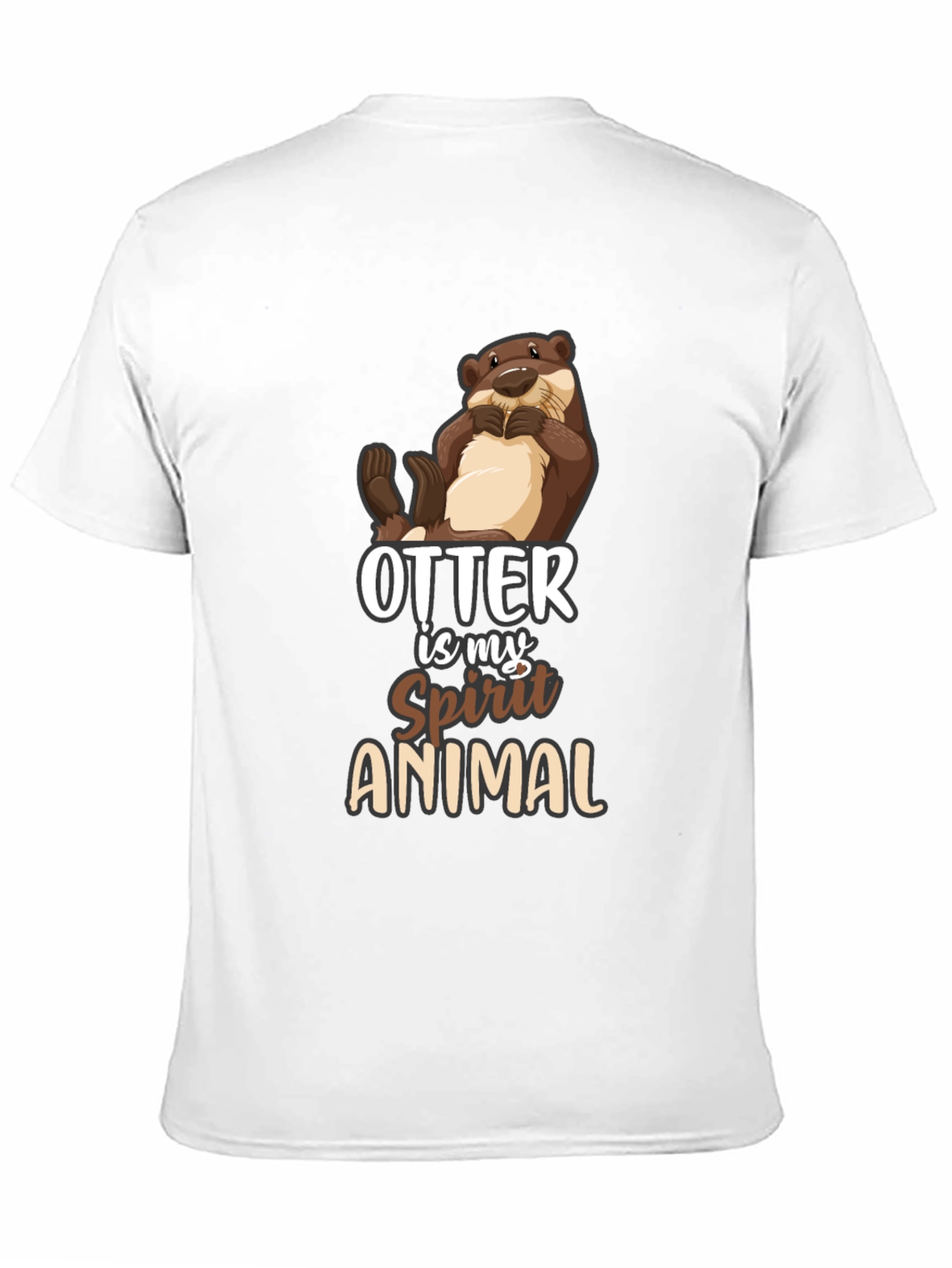 Black Otter Spirit Animal Black T-Shirt view 11