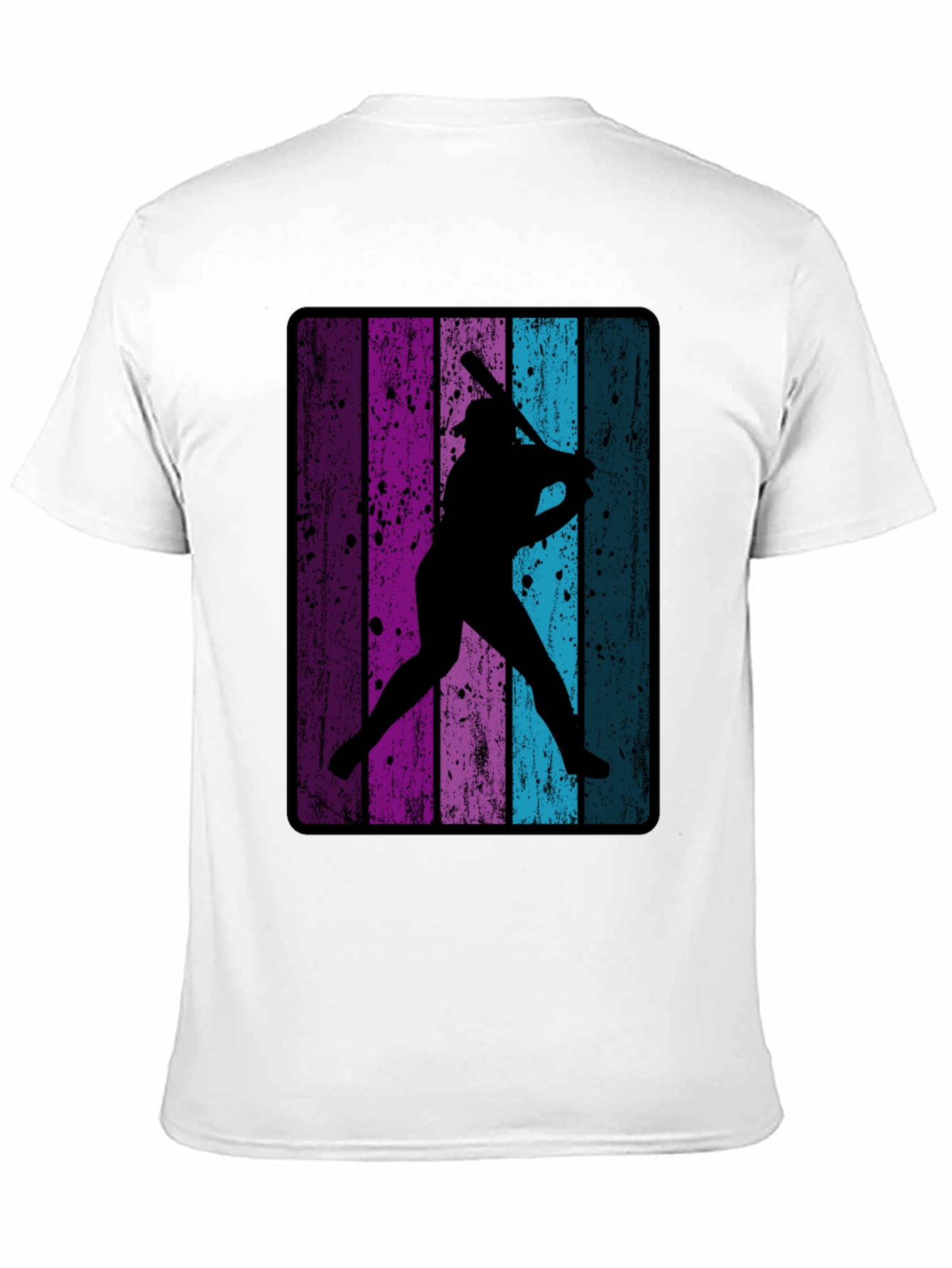 Black Retro Baseball Player T-Shirt view 11