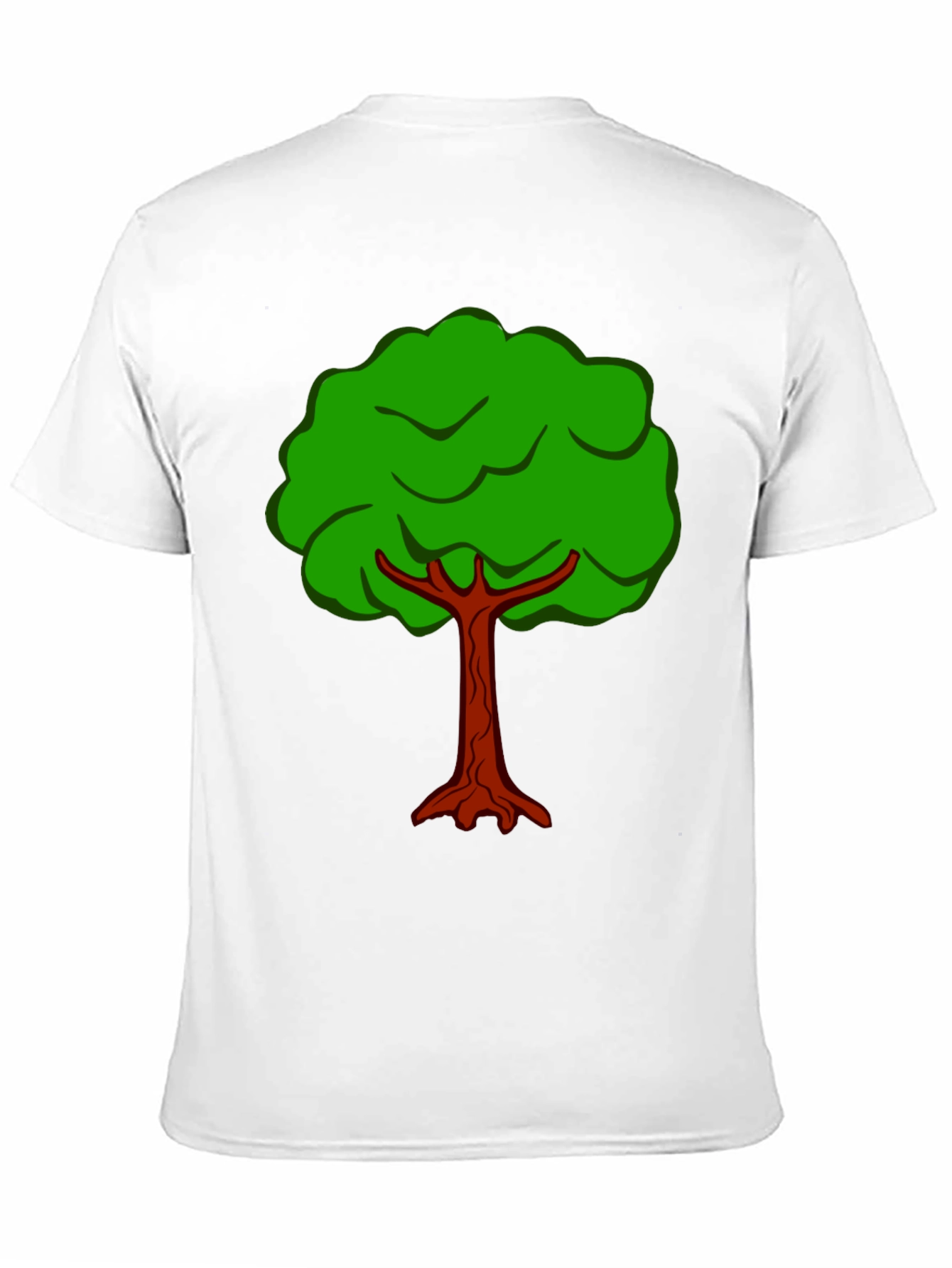 Black Cartoon Tree Graphic Tee - Black Cotton T-Shirt view 11