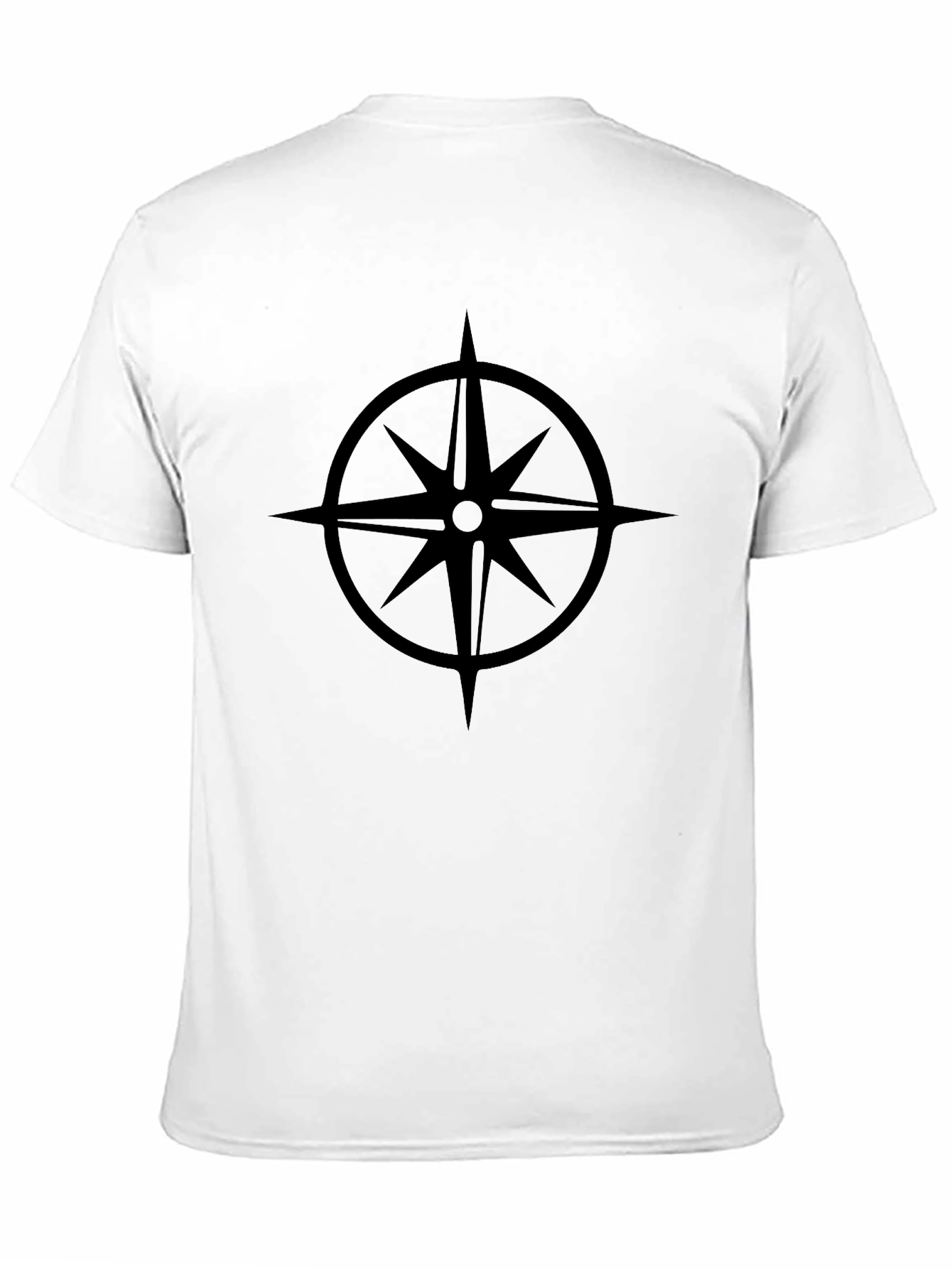 Black Compass Rose Graphic Tee - Black Cotton T-Shirt view 11