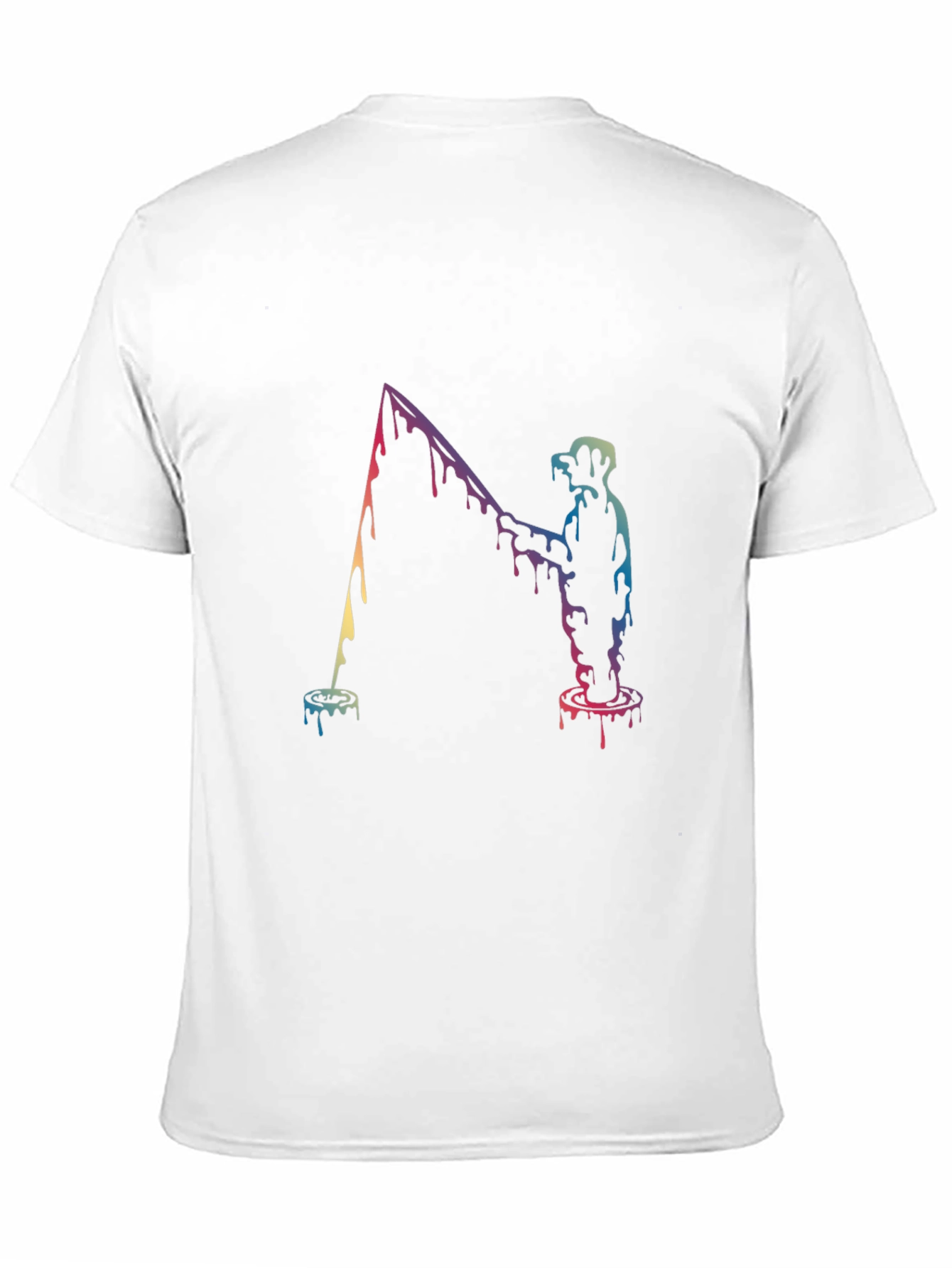 Black Men's Black Fishing Graphic Tee view 11