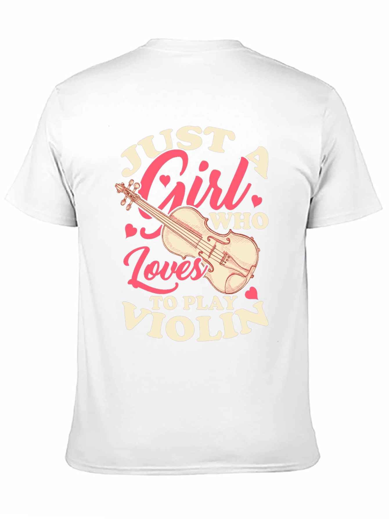 Black Just A Girl Who Loves To Play Violin T-Shirt view 11