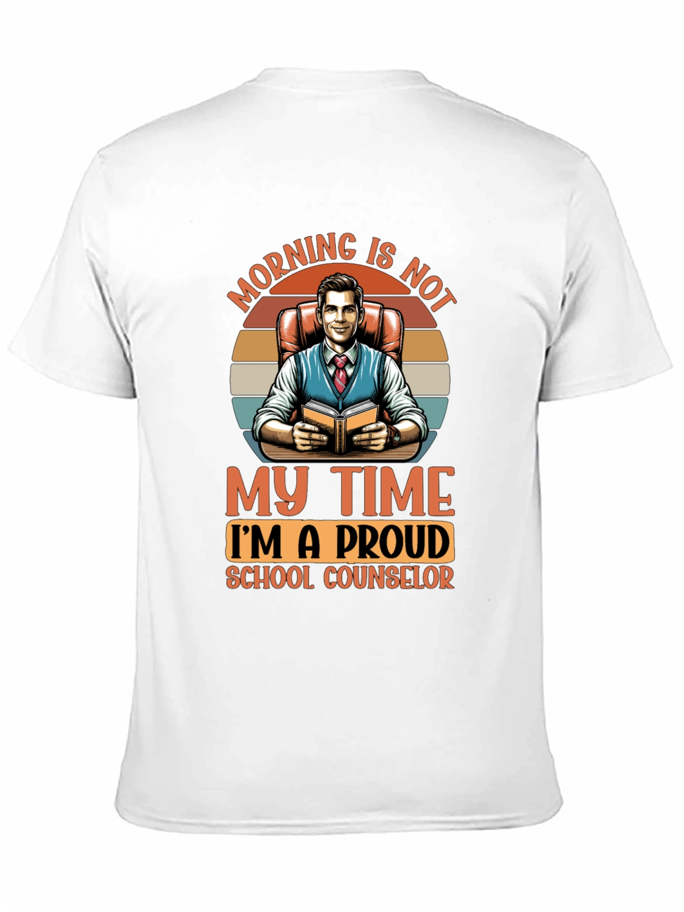 Black Proud School Counselor T-Shirt - Morning Is Not My Time view 11