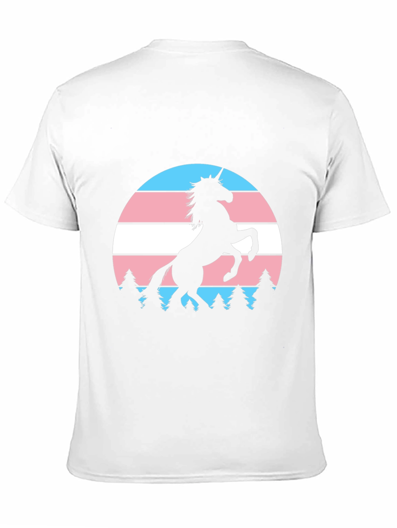 Black Trans Pride Unicorn T-Shirt - Black view 11