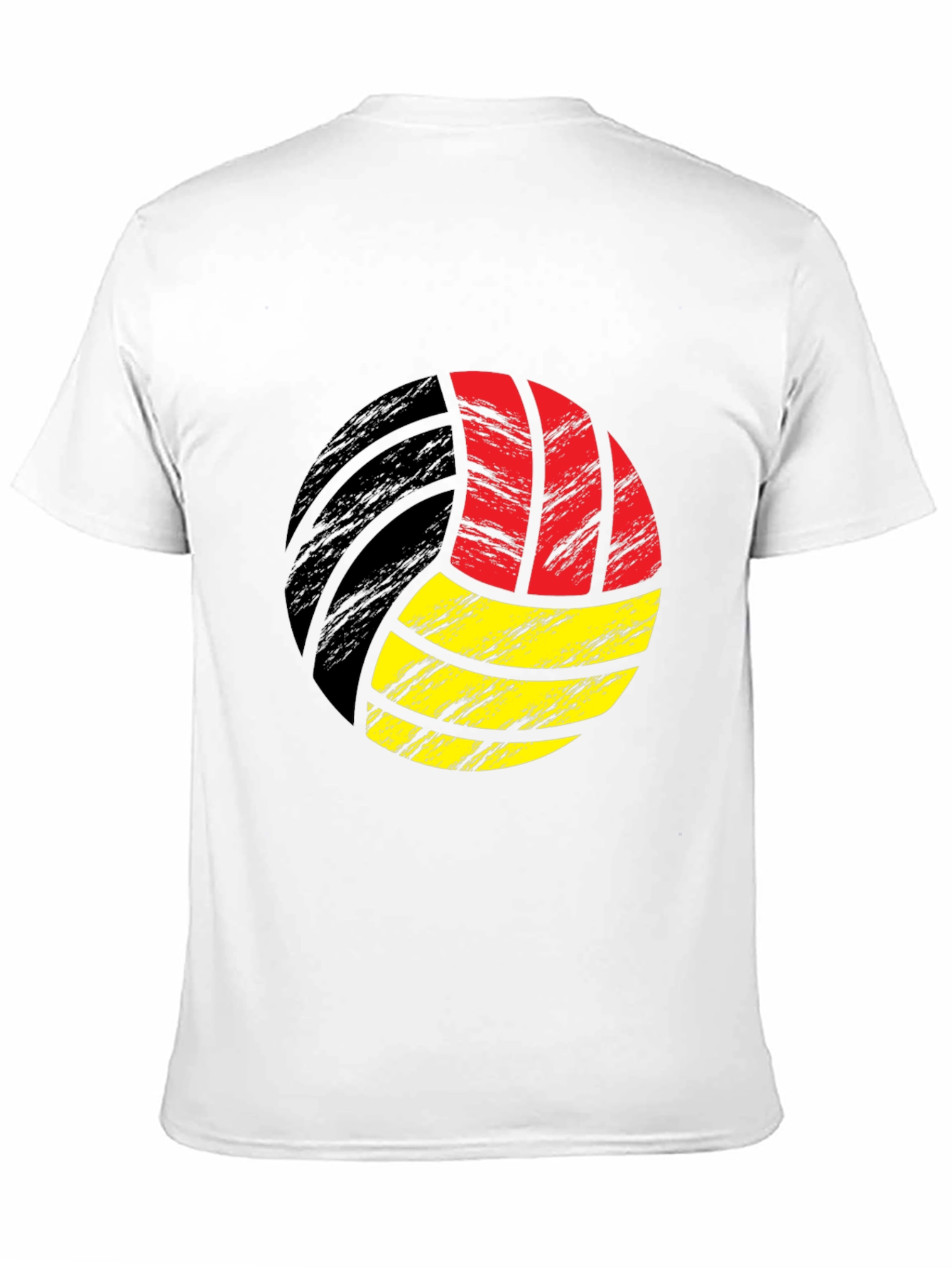 Black Germany Flag Volleyball Graphic T-Shirt view 11