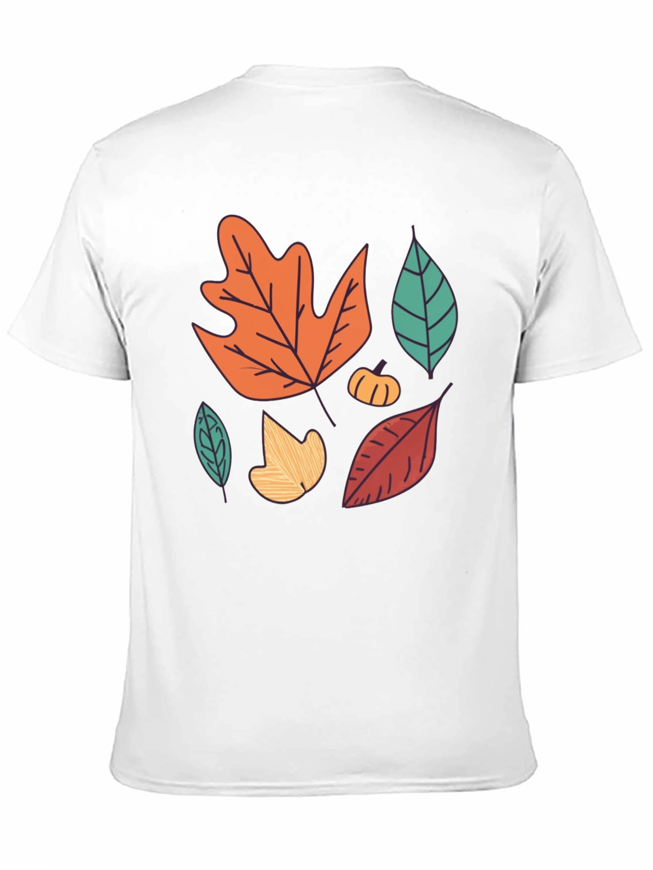 Black Autumn Leaves Graphic Tee - Fall Season Shirt view 11