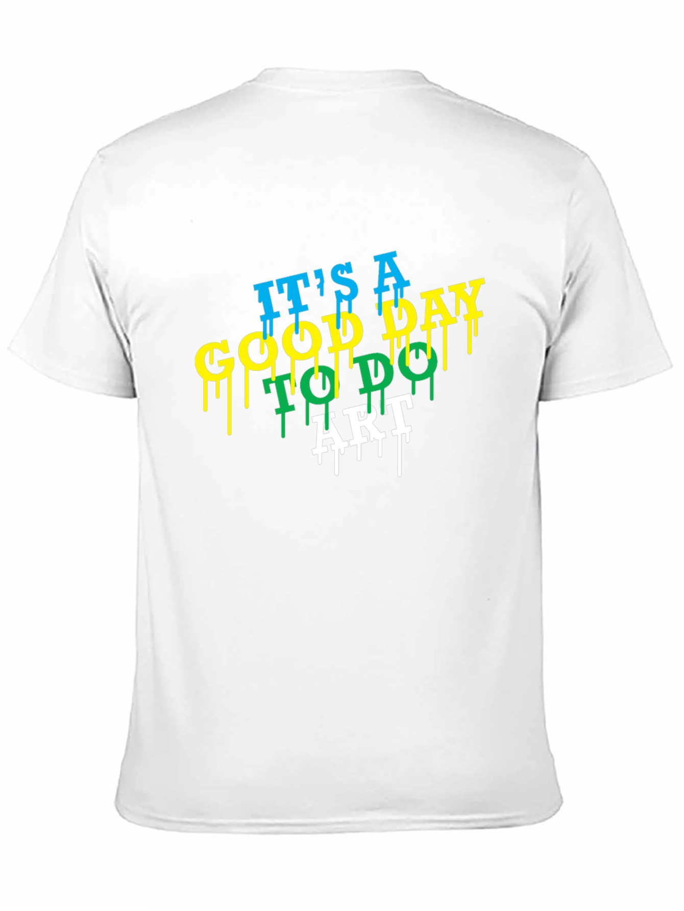 Black It's A Good Day to Do Art Men's Black T-Shirt view 11