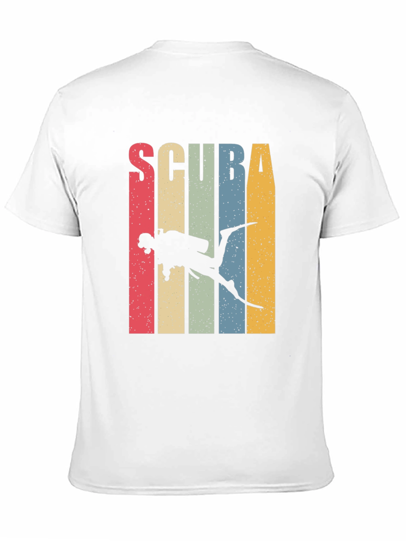 Black Scuba Diving Retro T-Shirt view 11