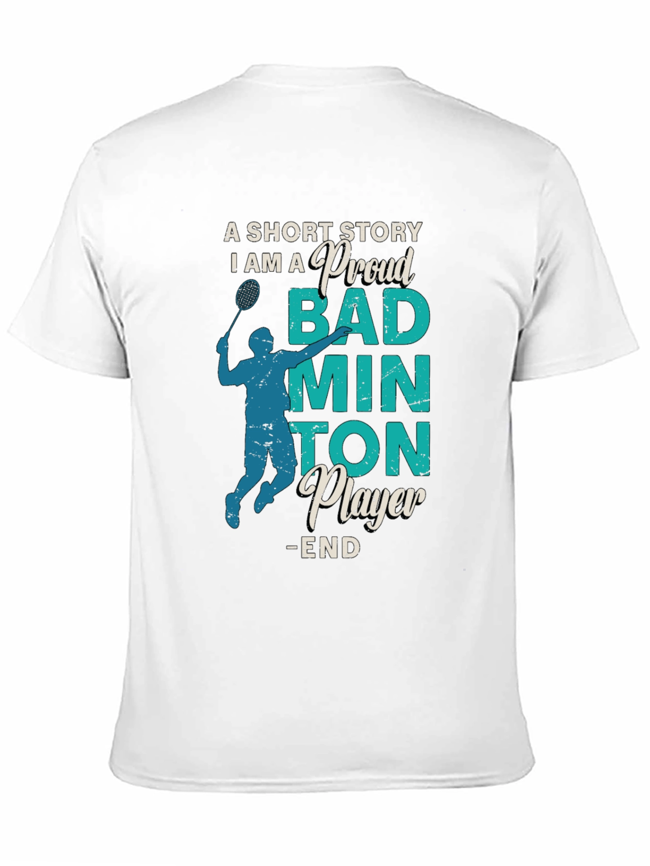 Black Proud Badminton Player Graphic Tee view 11