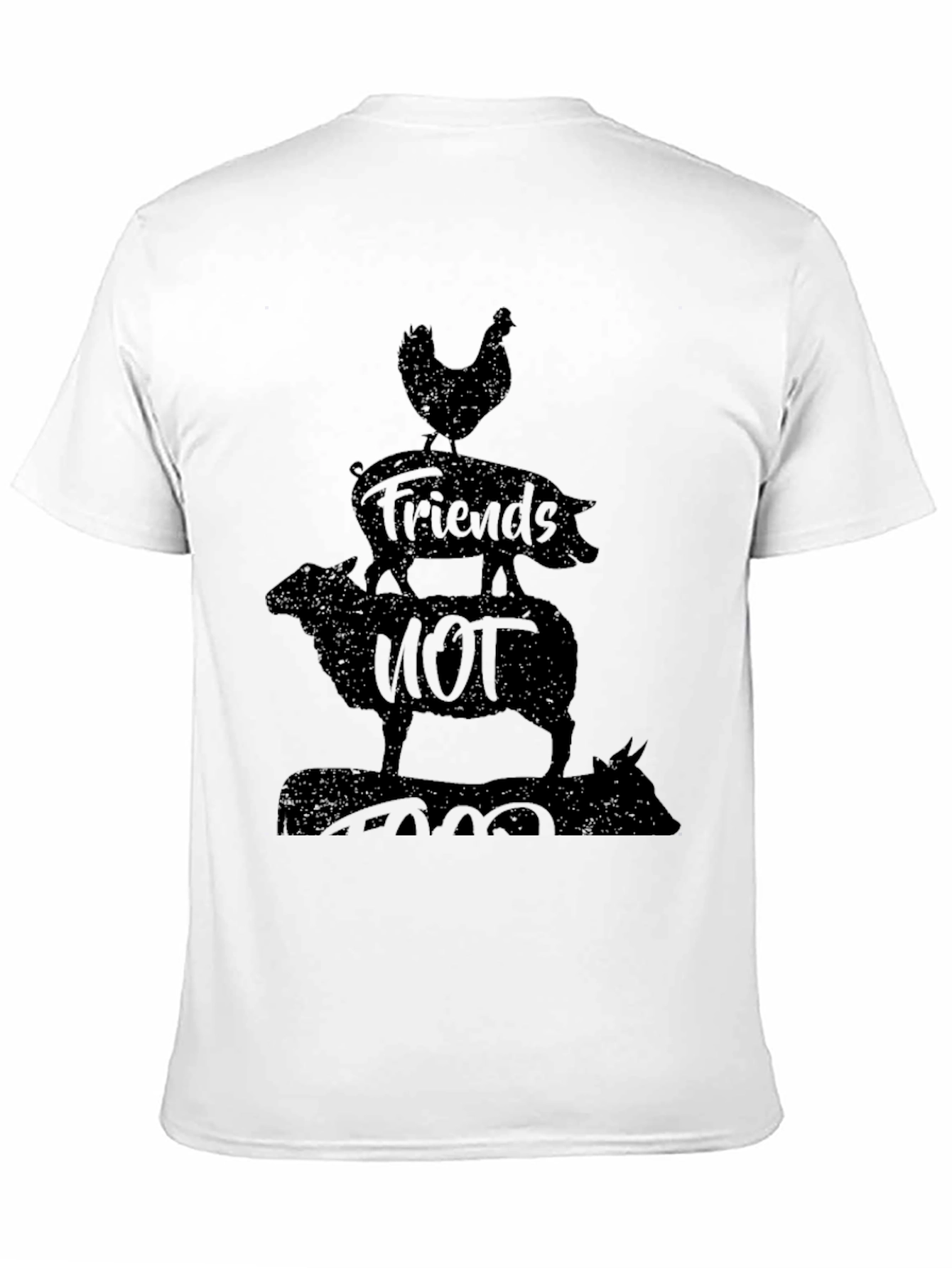 Black Vegan Friends Not Food T-Shirt view 11