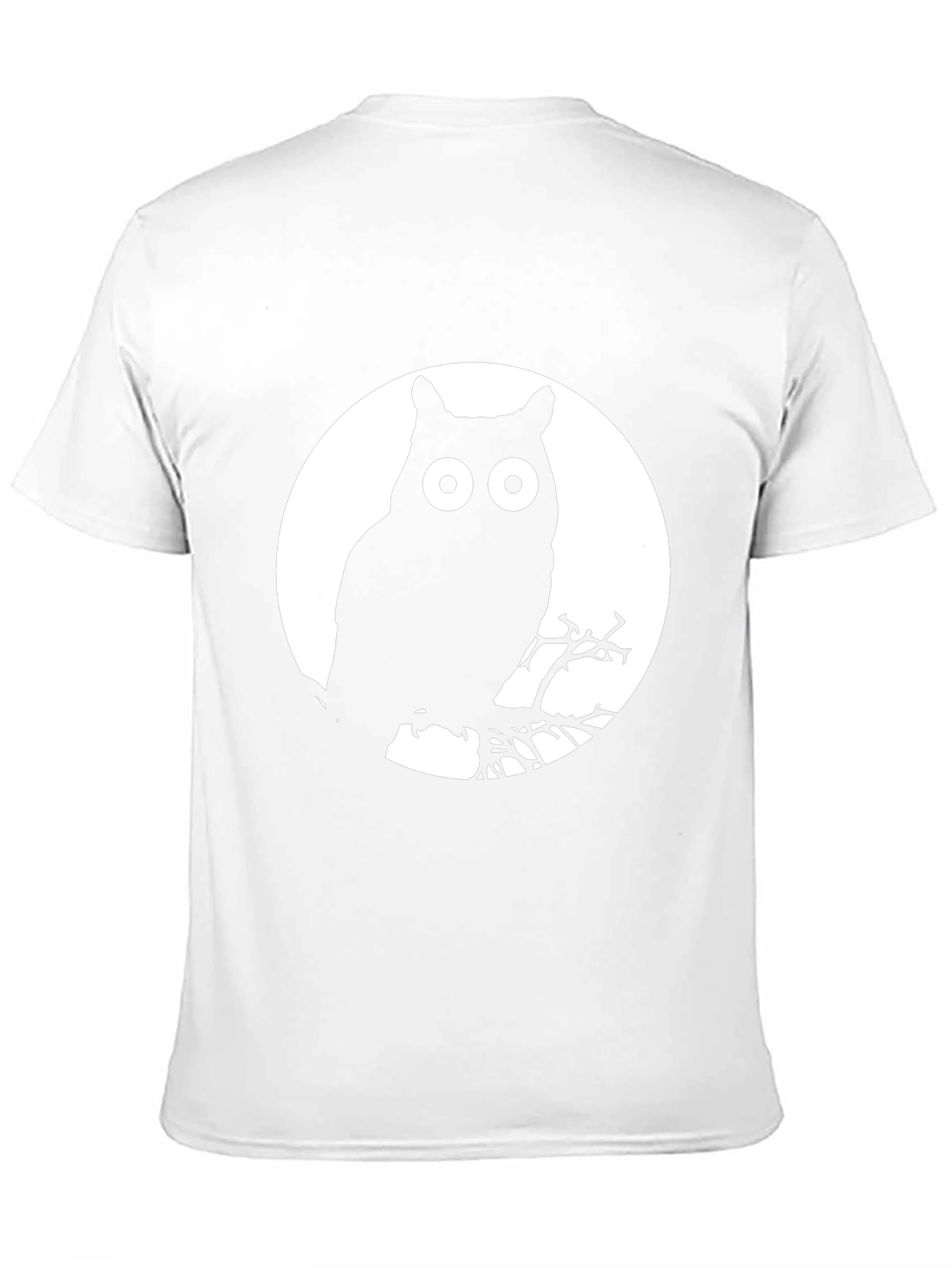 Black Owl Moon Graphic Tee - Black Cotton T-Shirt view 11