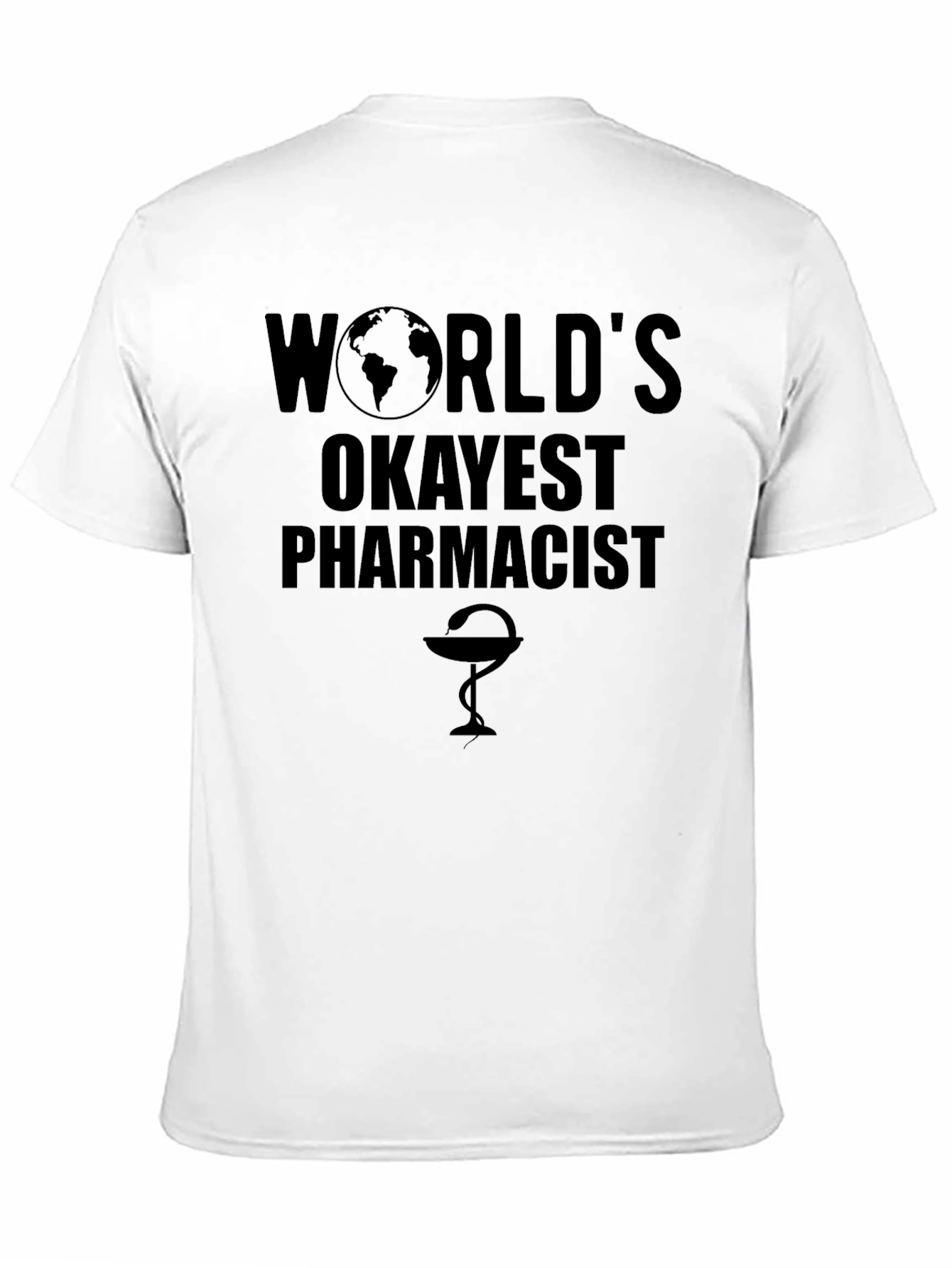 Black World's Okayest Pharmacist Black T-Shirt view 11