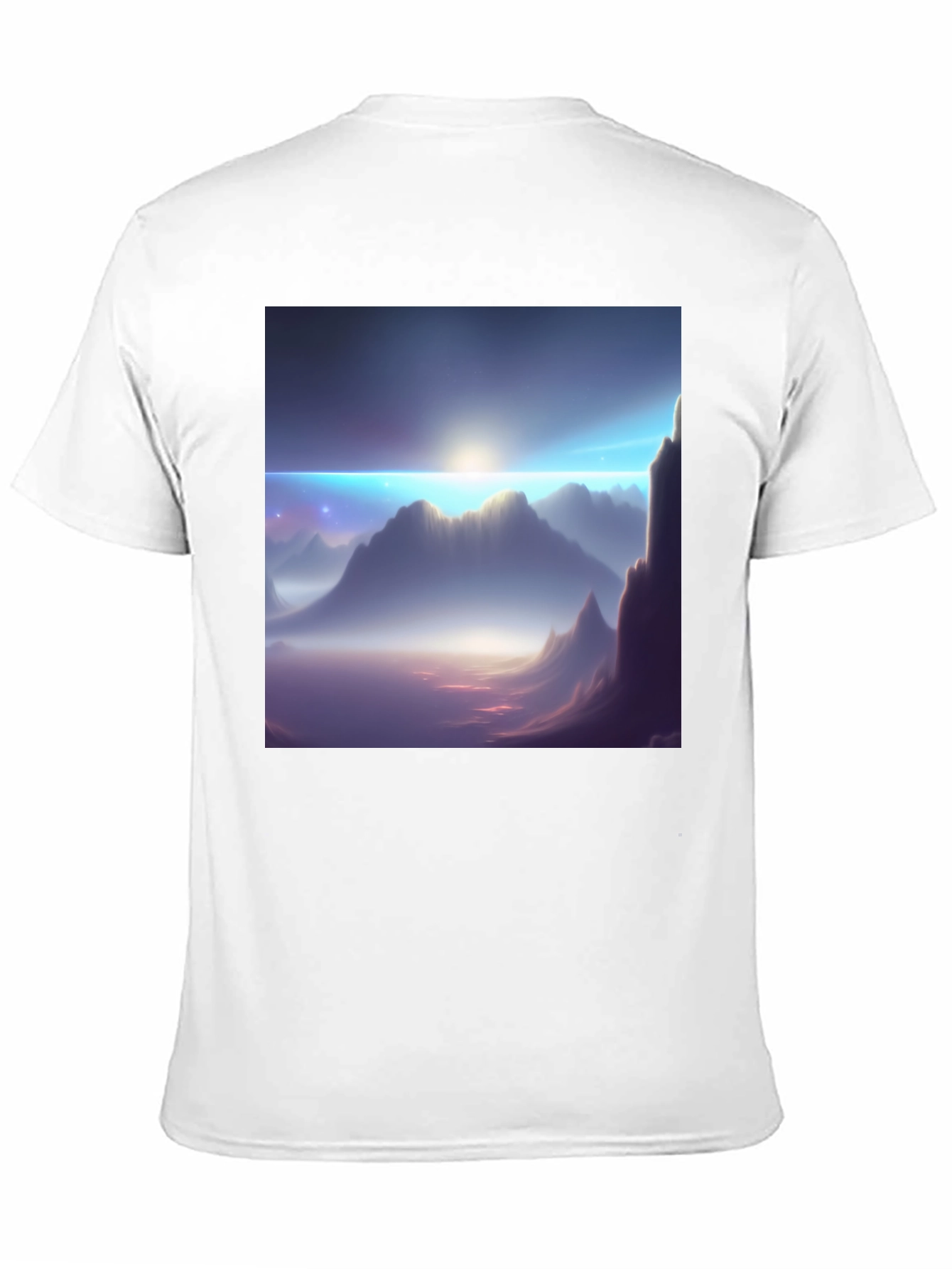 Black Mountainscape Graphic Tee - Black Cotton Blend view 11