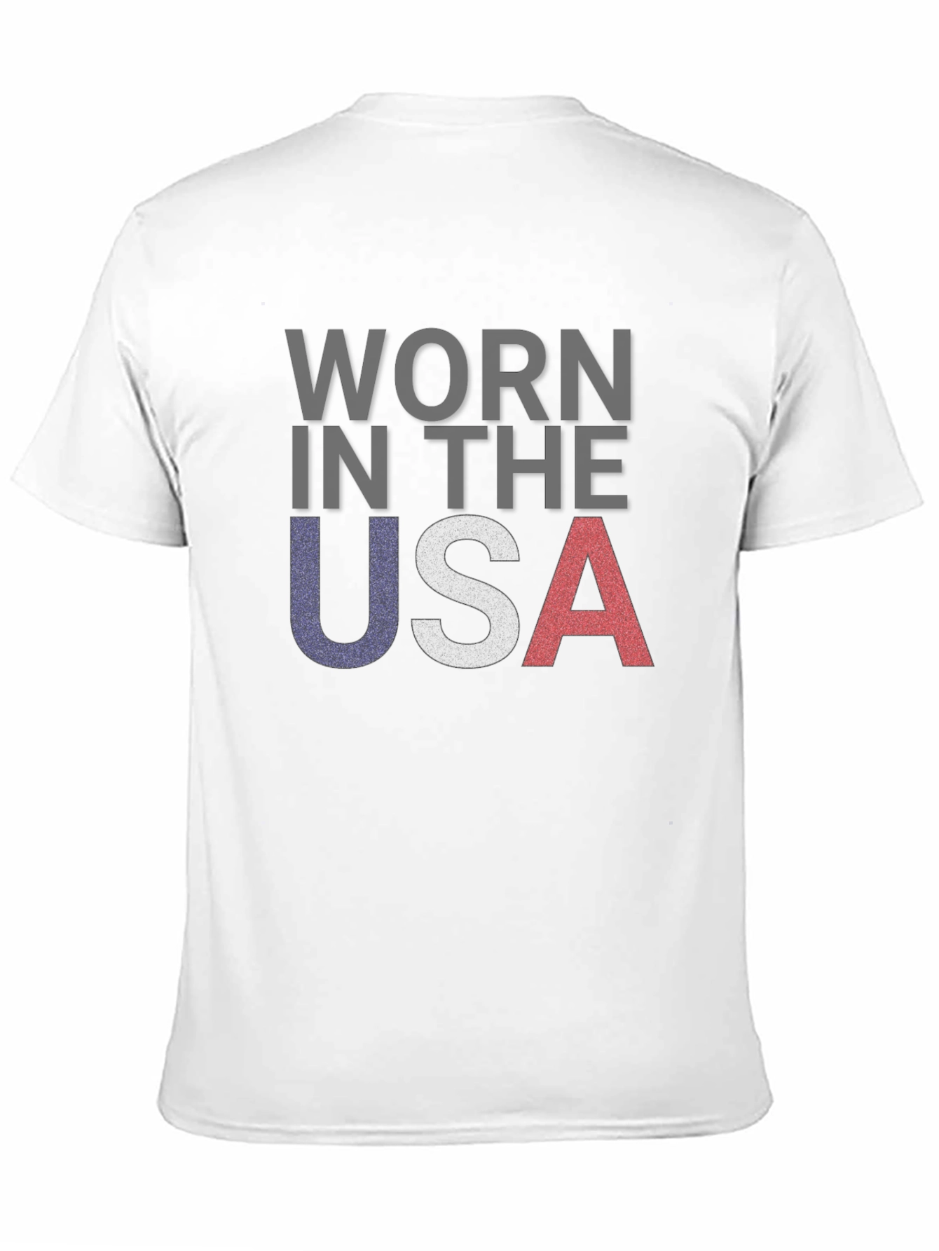 Black Worn in the USA Patriotic T-Shirt view 11
