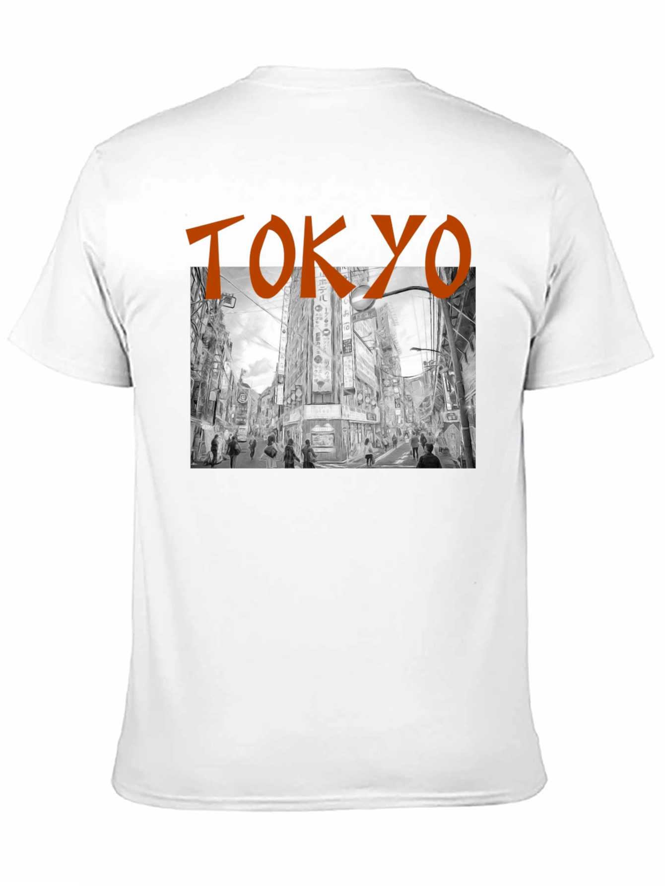 Black Tokyo Cityscape Graphic T-Shirt view 11