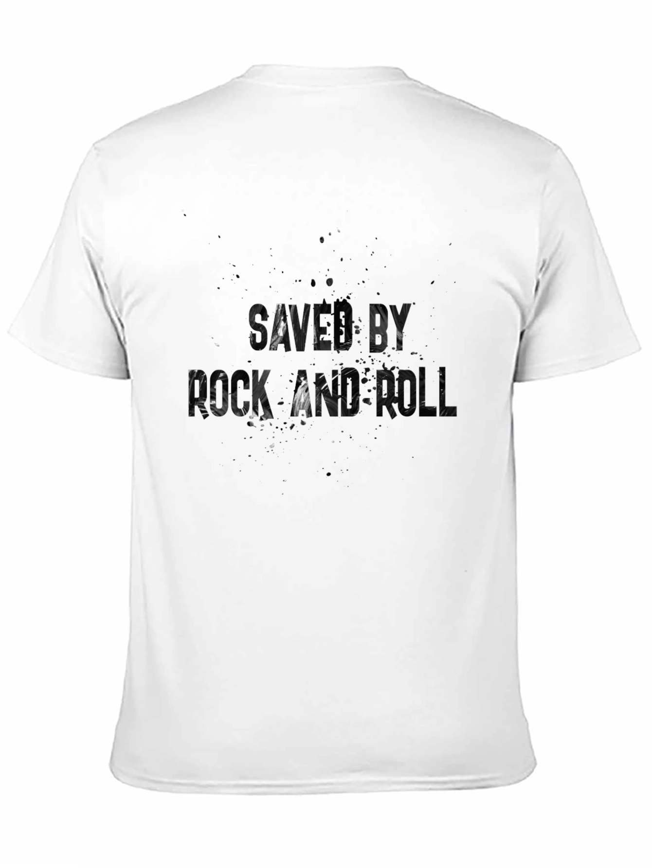 Black Saved By Rock and Roll Black T-Shirt view 11