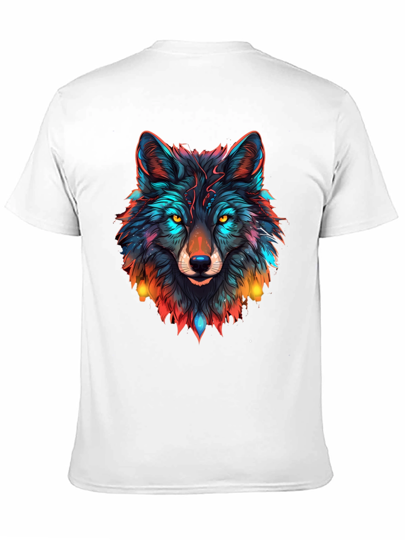 Black Wolf Graphic Black T-Shirt - Vibrant Animal Design view 11
