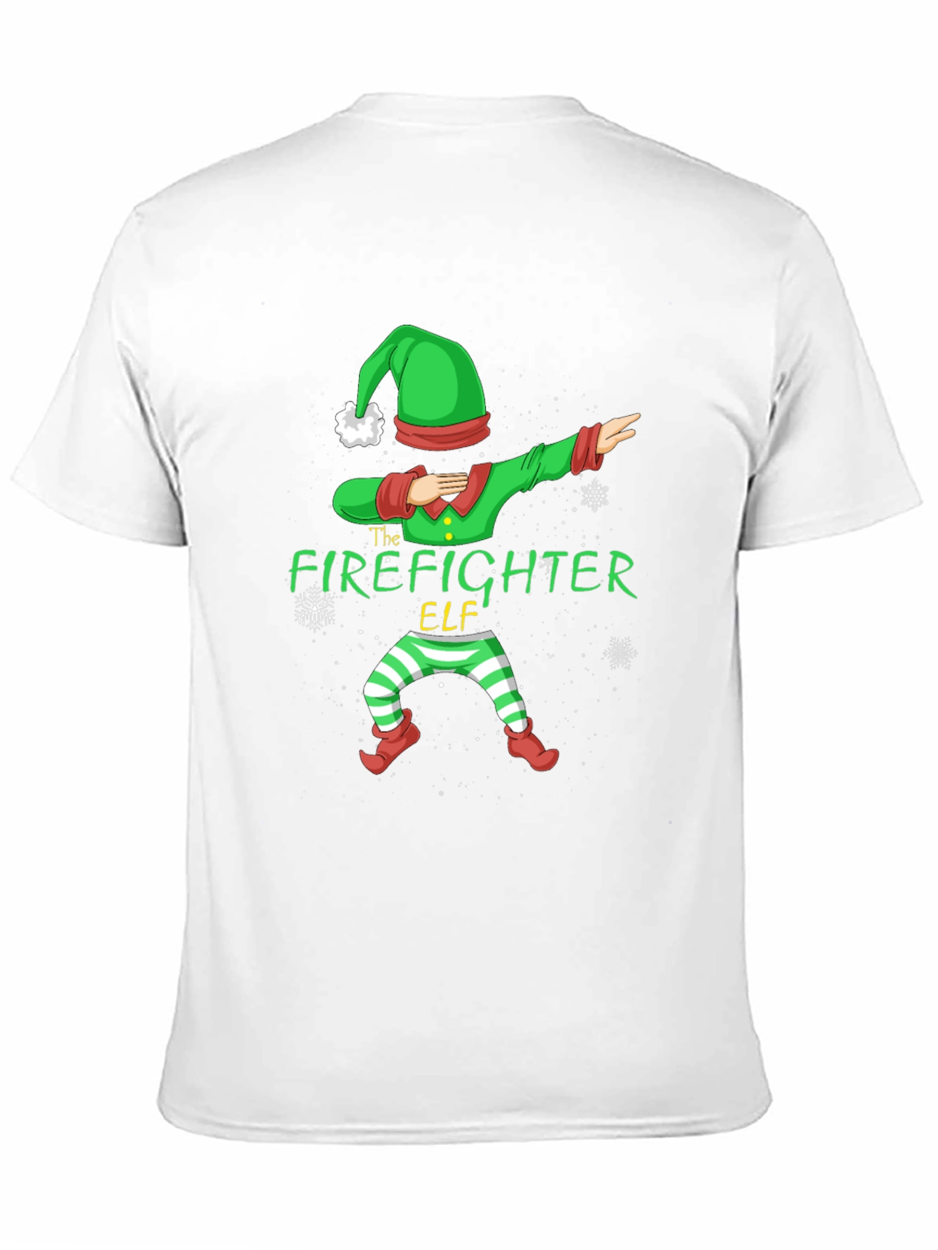 Black Firefighter Elf T-Shirt view 11