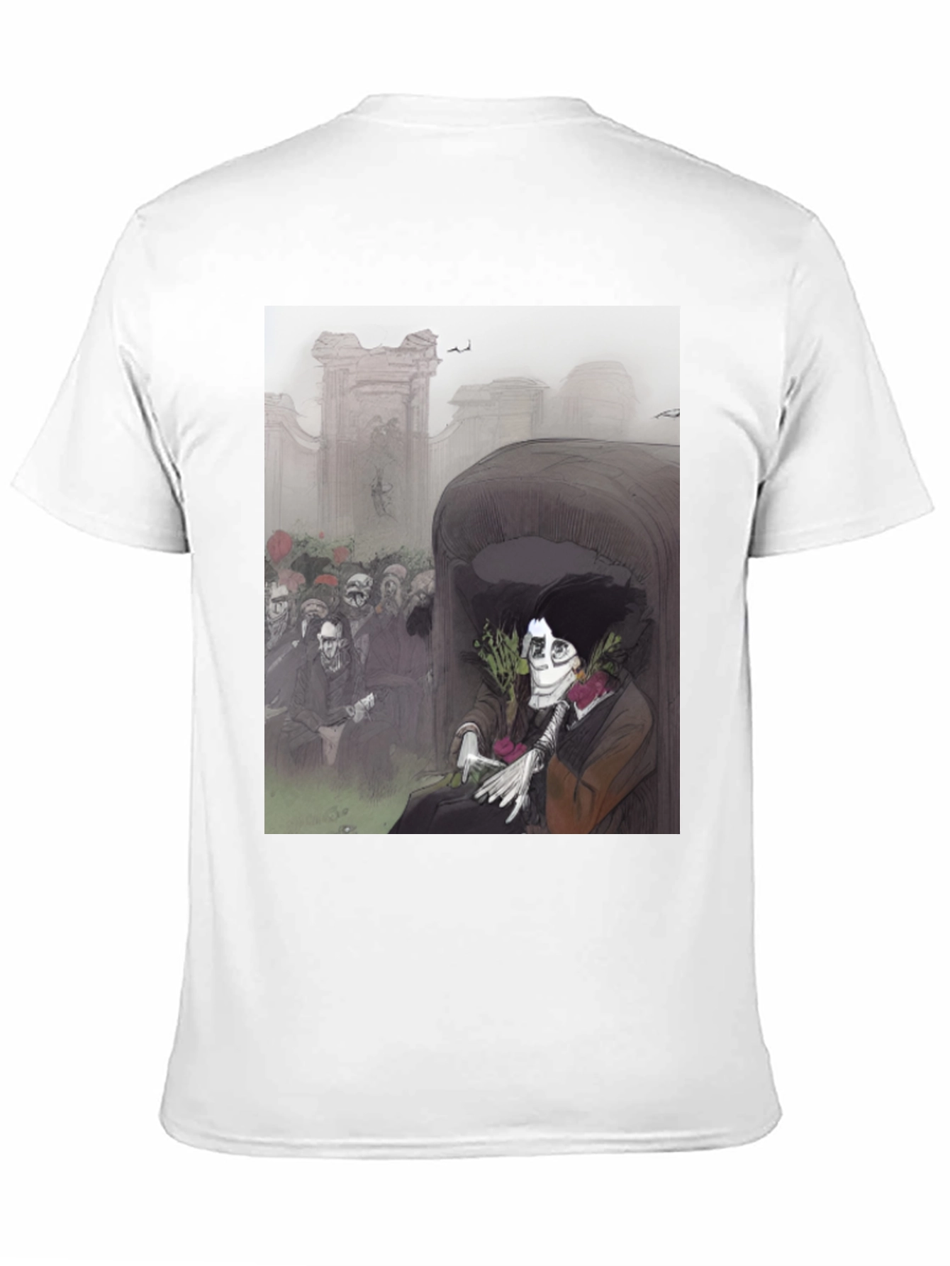 Black Gothic Skeleton T-Shirt view 11