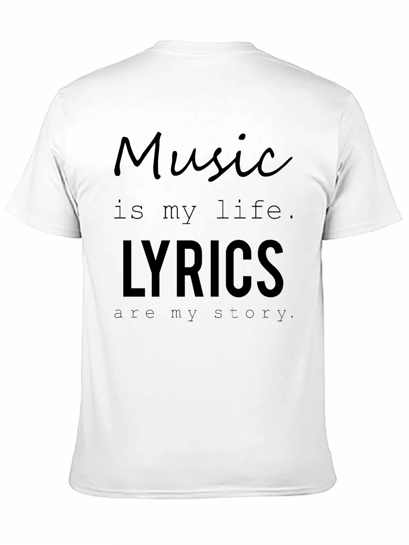 Black Music is My Life Lyrics T-Shirt - Unisex view 11