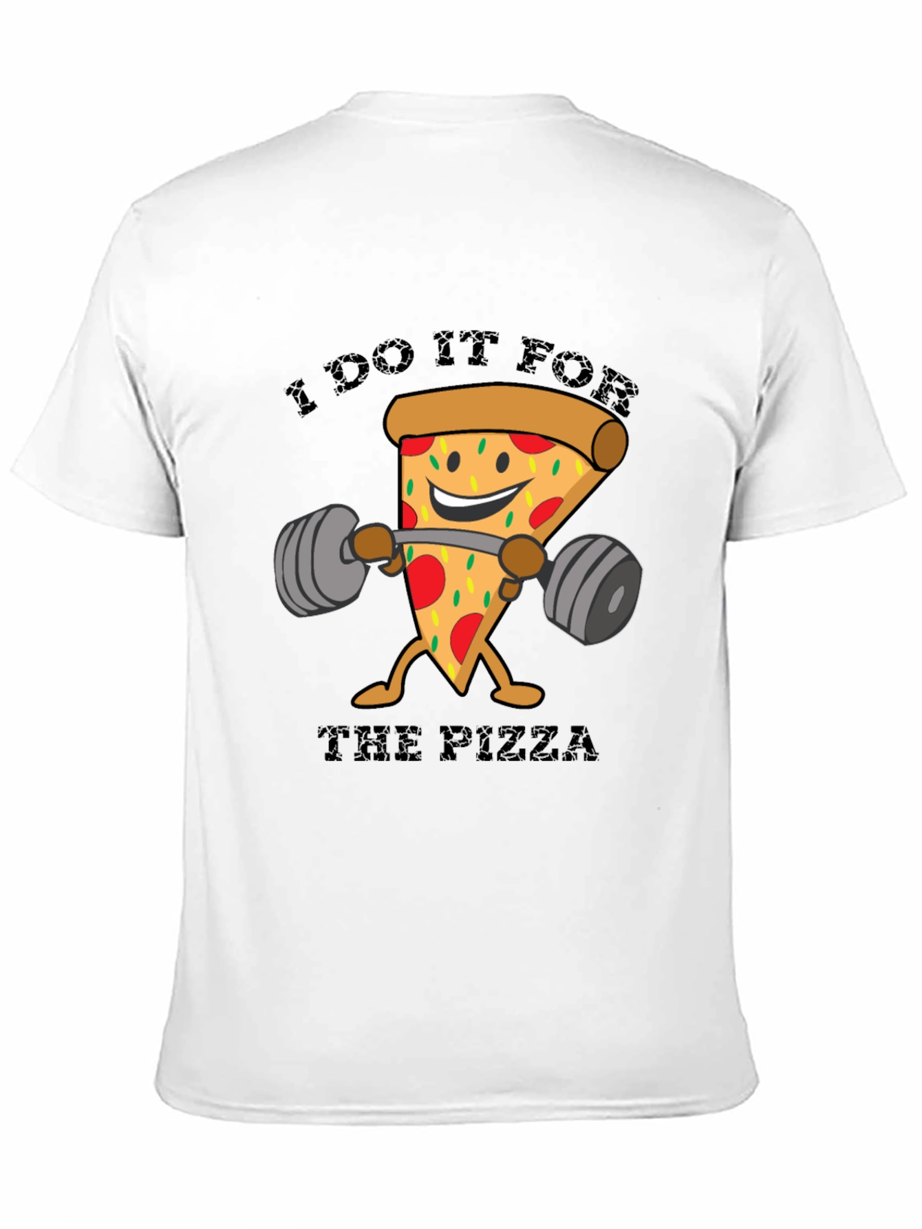 Black Pizza Lover Workout T-Shirt - Funny Fitness Tee view 11