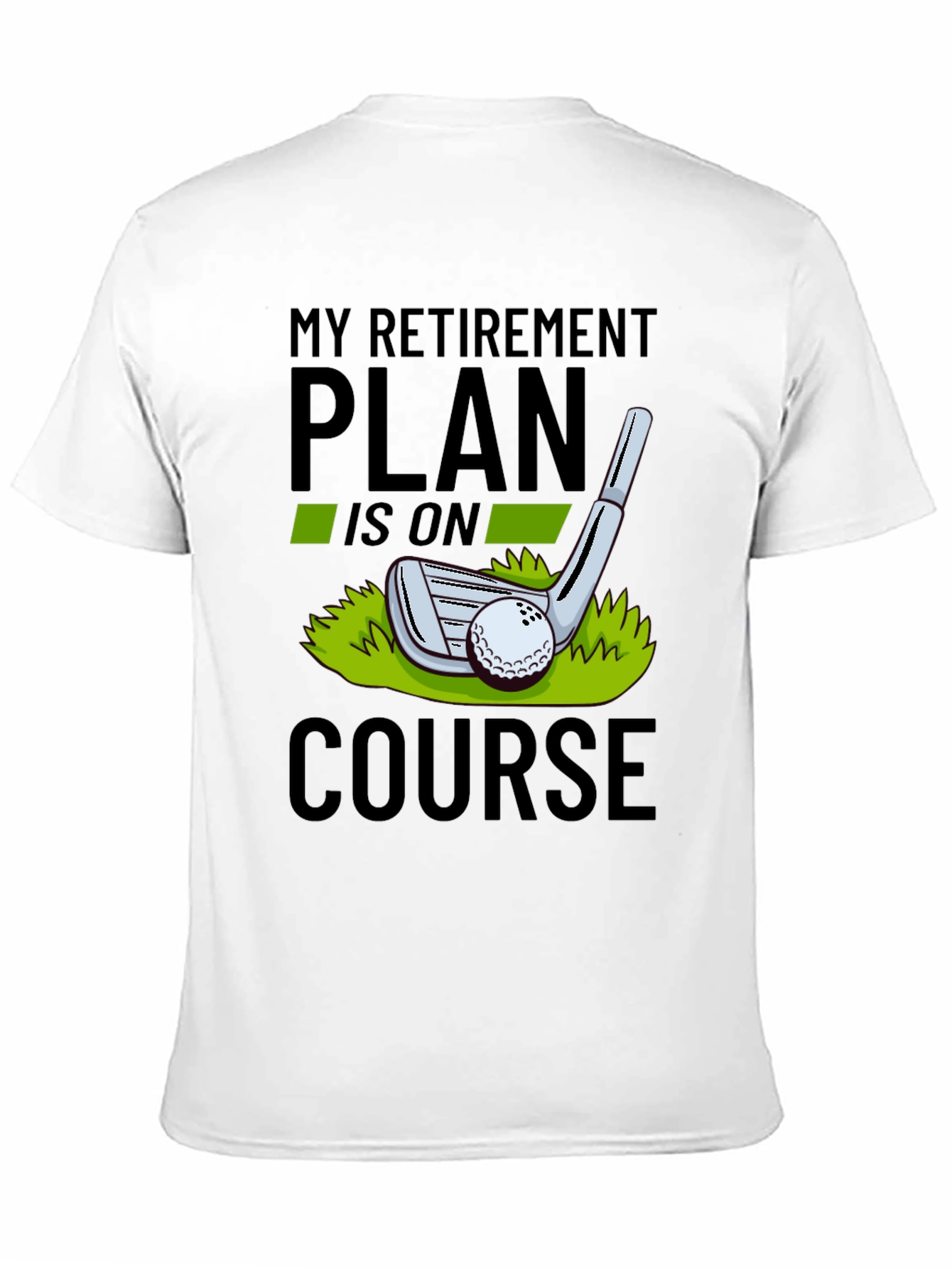 Black Golf Retirement Plan T-Shirt view 11
