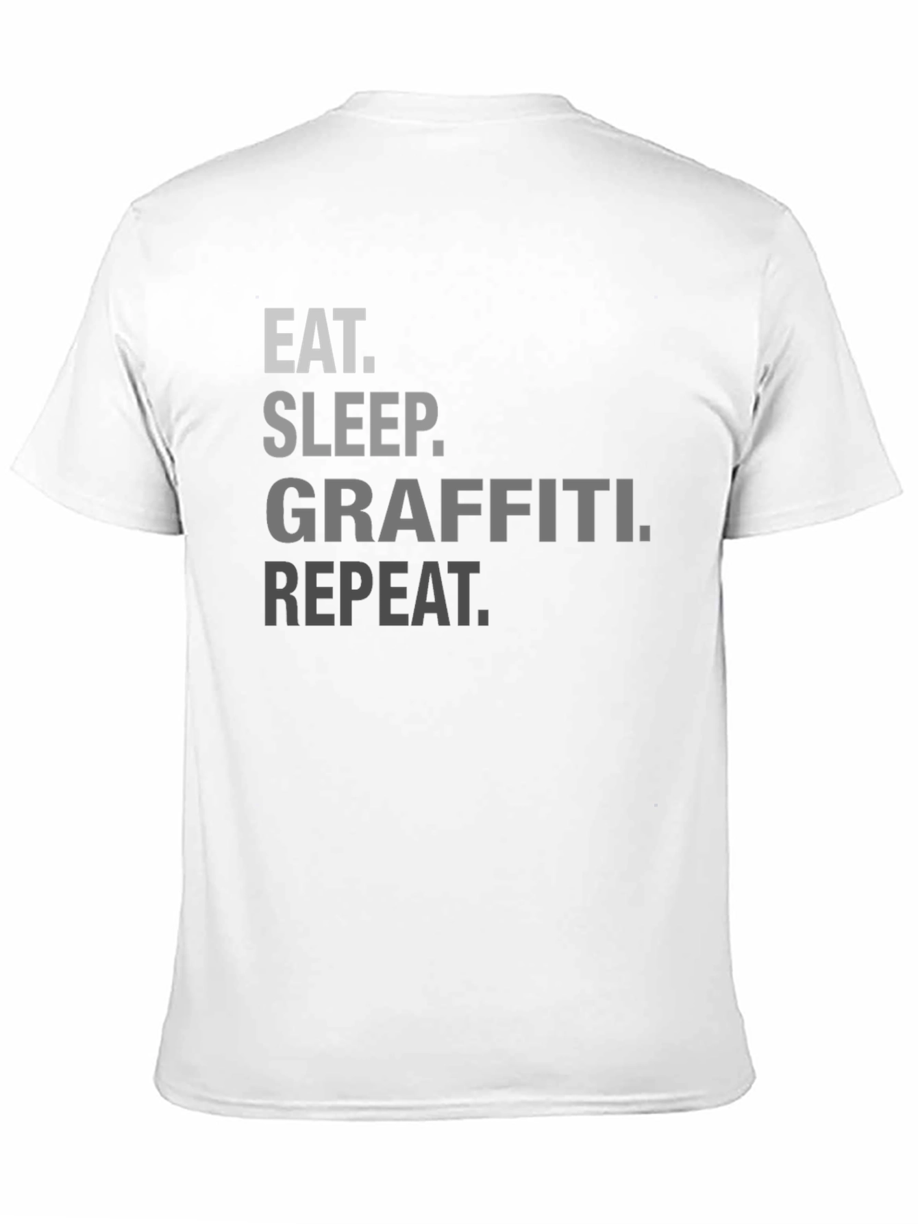Black Eat Sleep Graffiti Repeat Black T-Shirt view 11