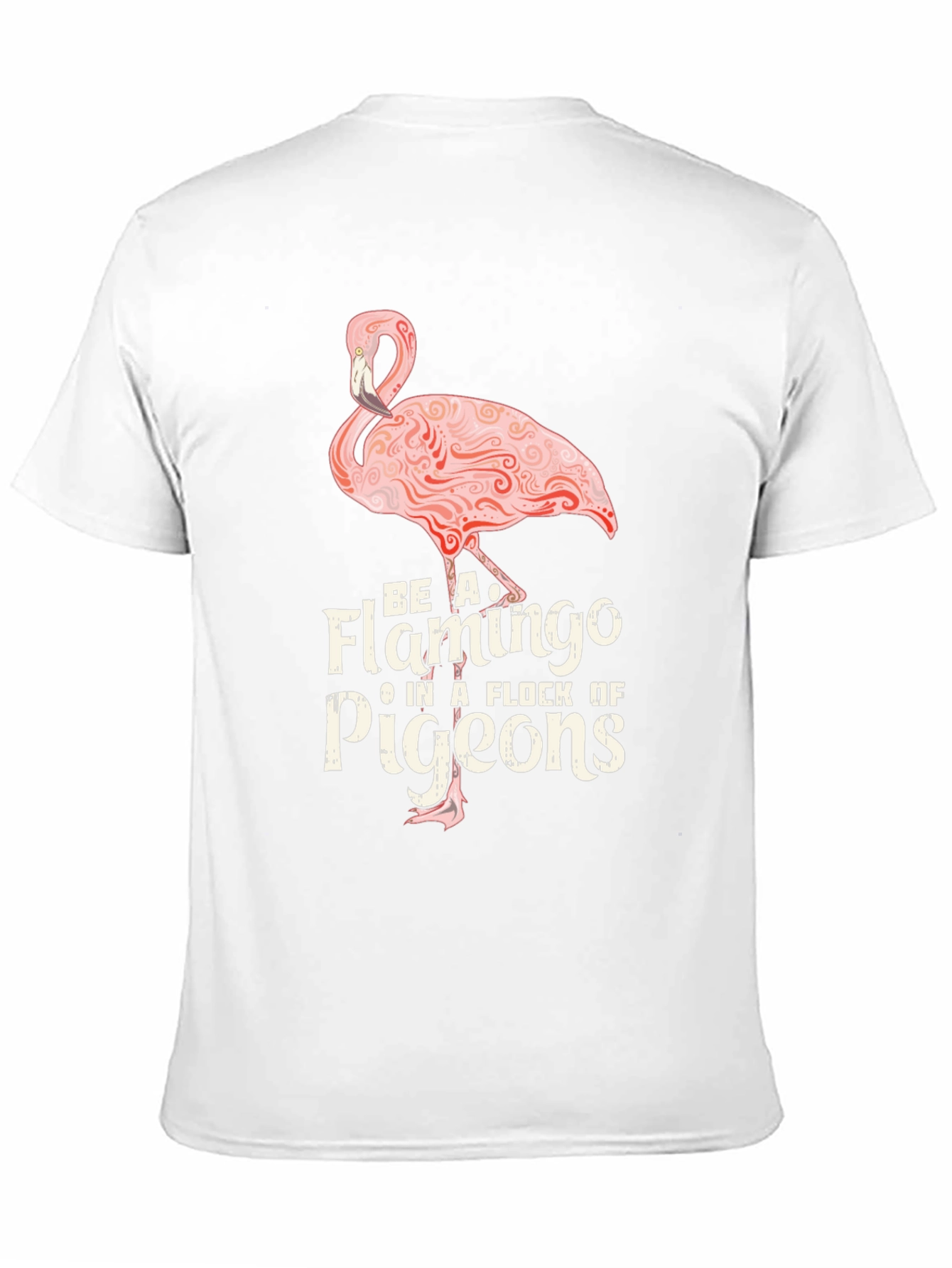 Black Be A Flamingo T-Shirt - Unique Design view 11