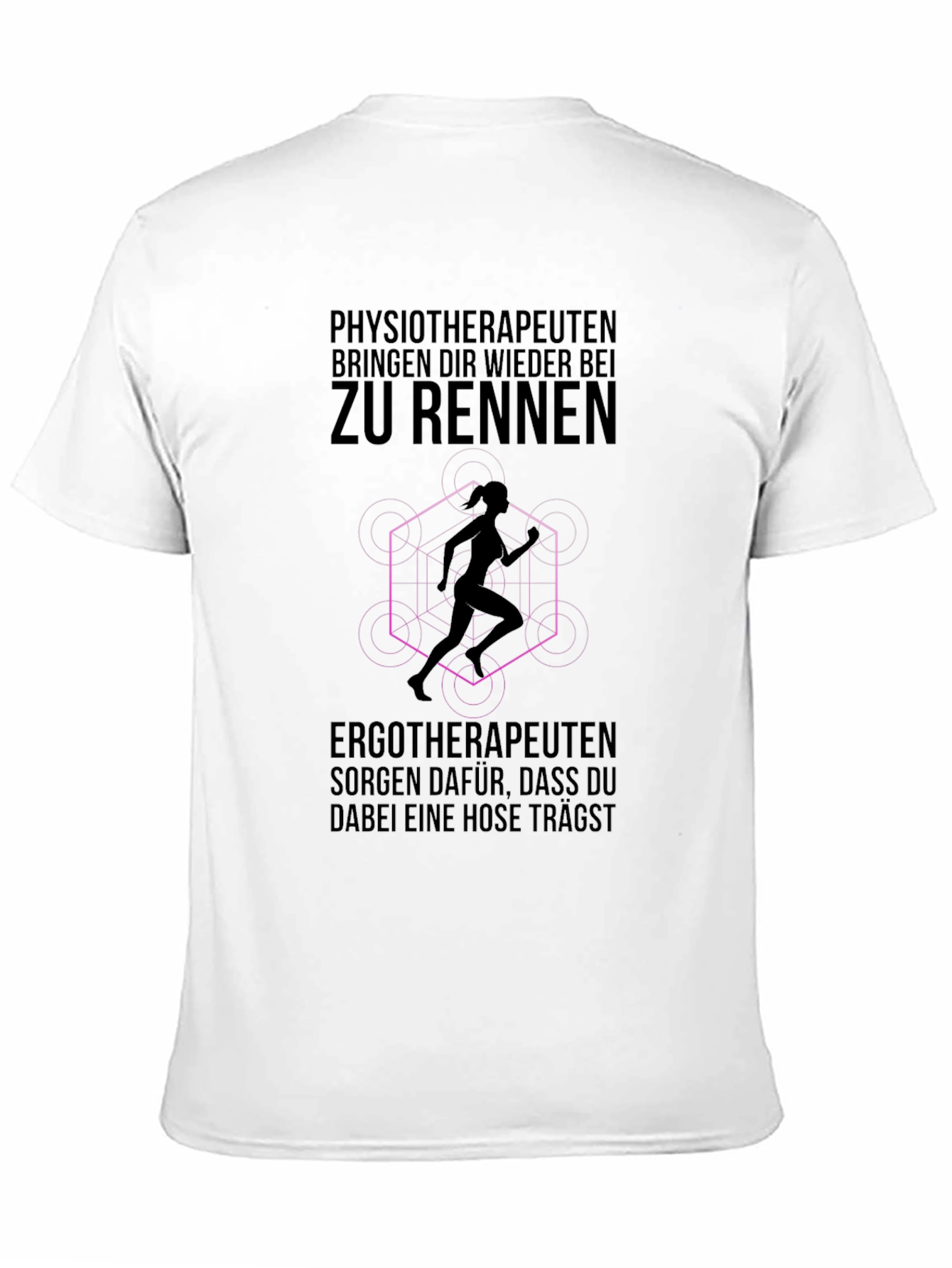 Black Physiotherapist Running T-Shirt: Funny Therapy Gift view 11