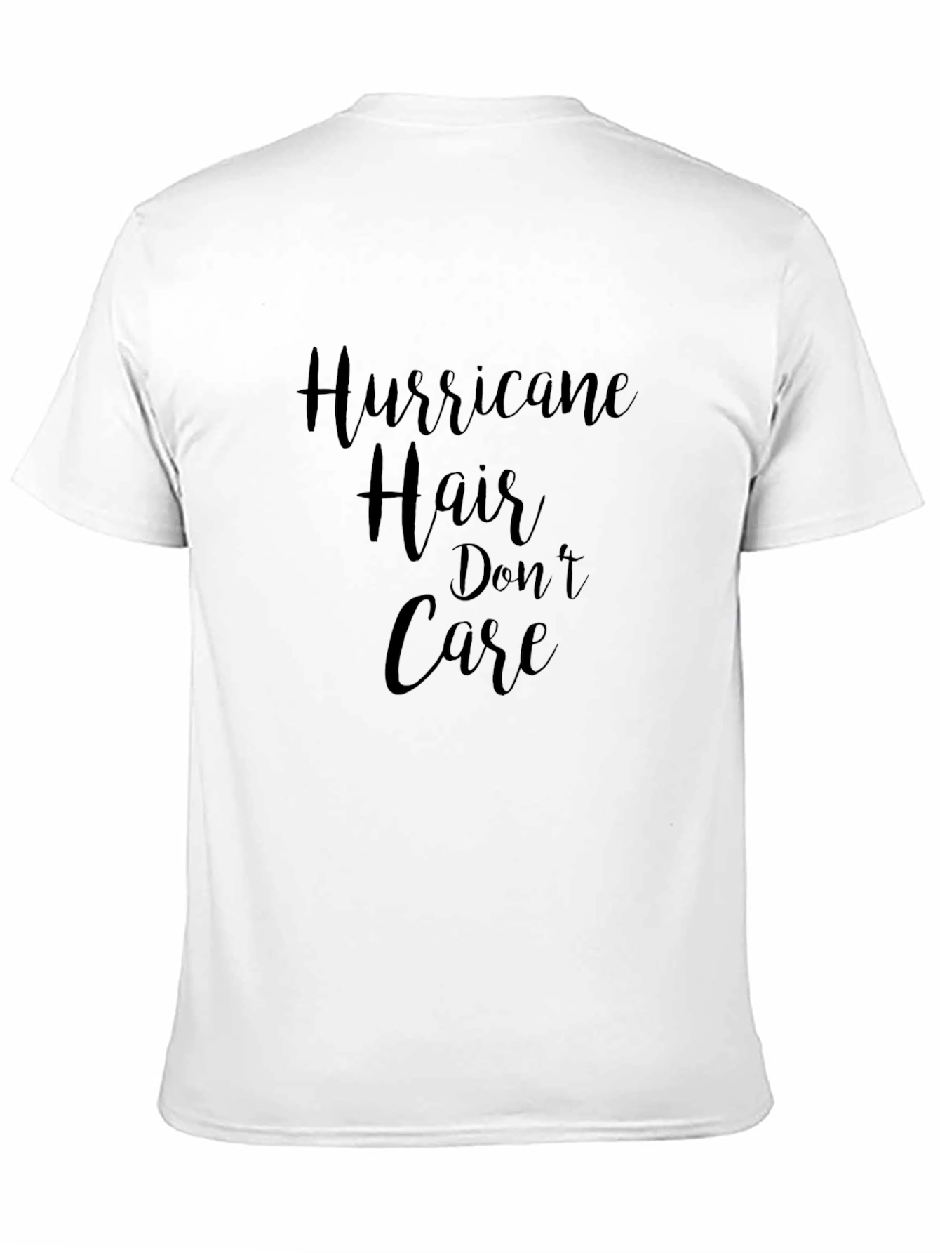 Black Hurricane Hair Don't Care Graphic T-Shirt view 11
