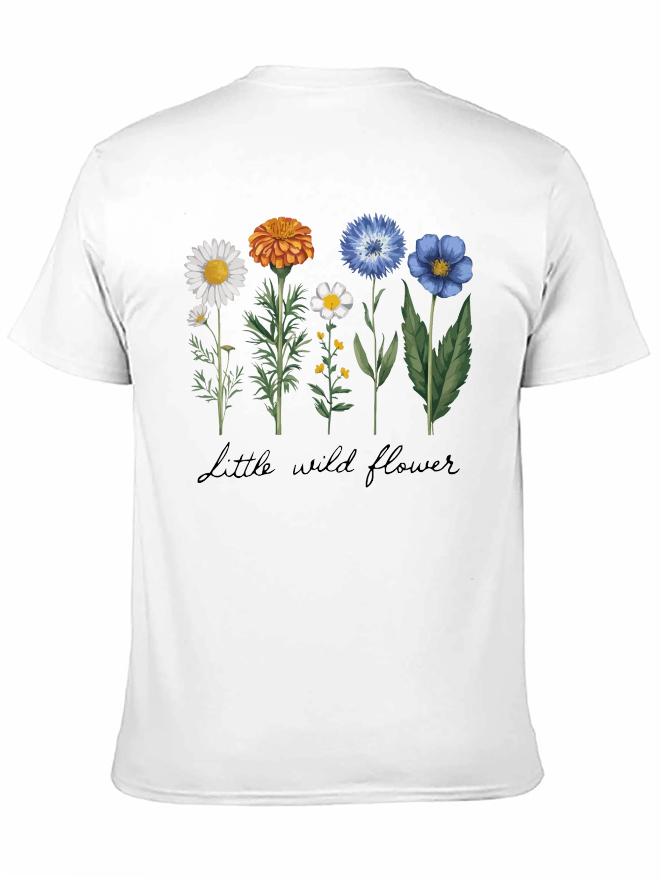 Black Wildflower Graphic T-Shirt - Botanical Tee view 11