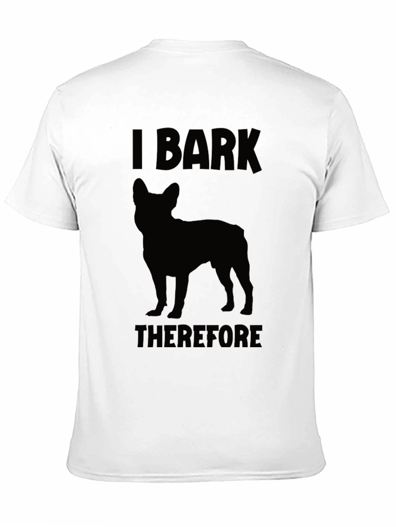 Black I Bark Therefore I Am Dog T-Shirt view 11