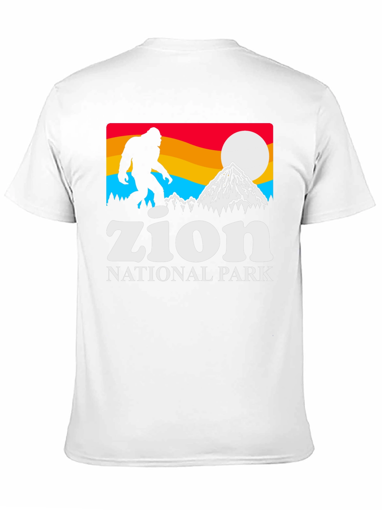 Black Zion National Park Bigfoot Graphic Tee - Black view 11