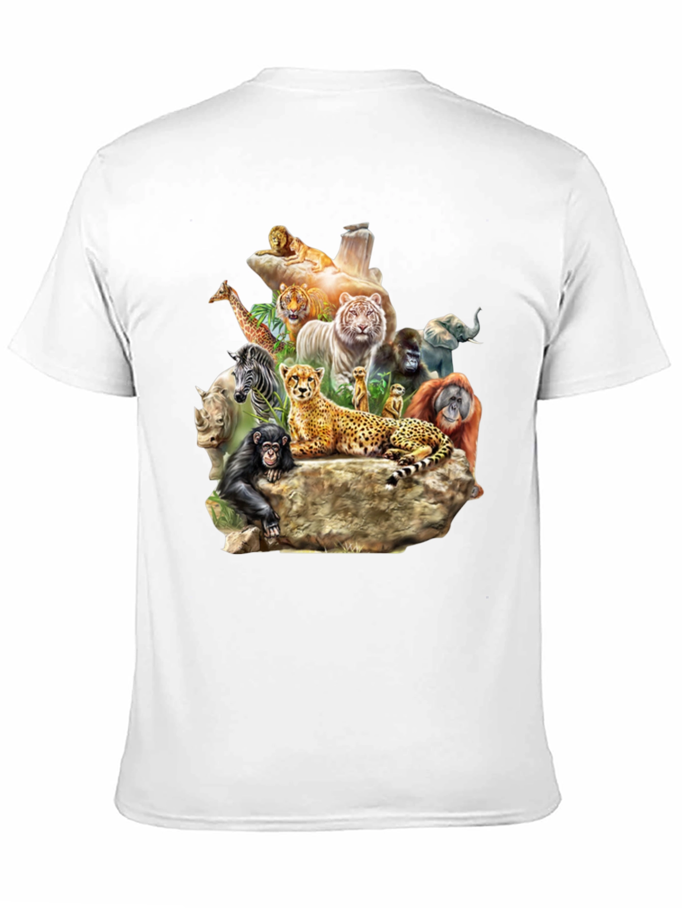 Black Wildlife Animals Graphic T-Shirt - Black view 11