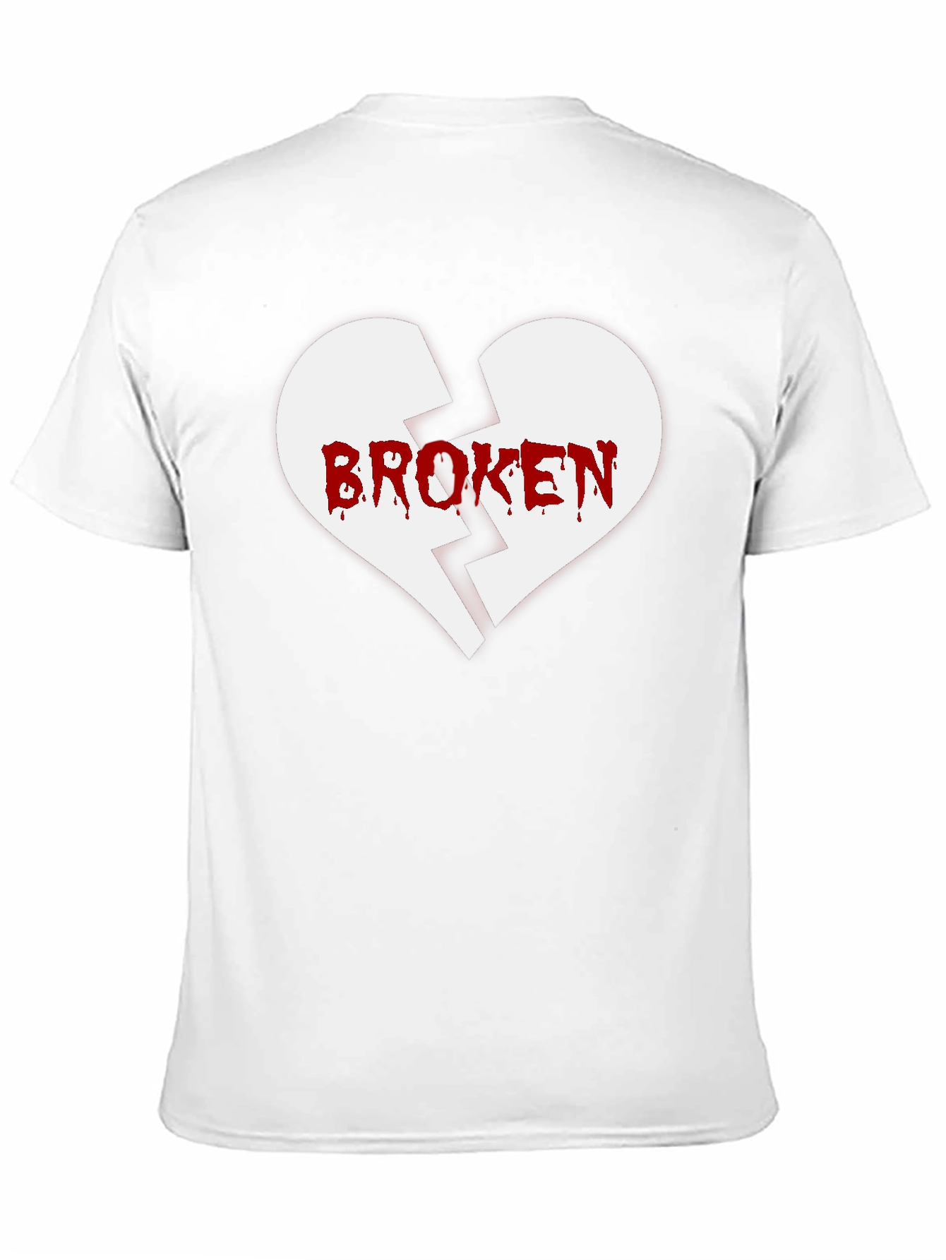 Black Broken Heart Graphic Tee - Men's Black T-Shirt view 11