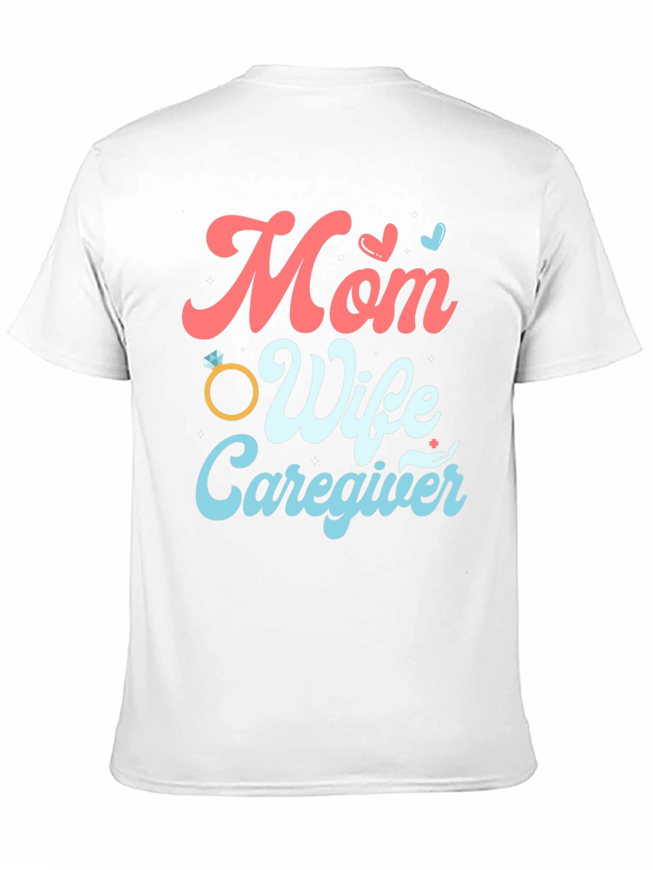 Black Mom Wife Caregiver Graphic Tee view 11